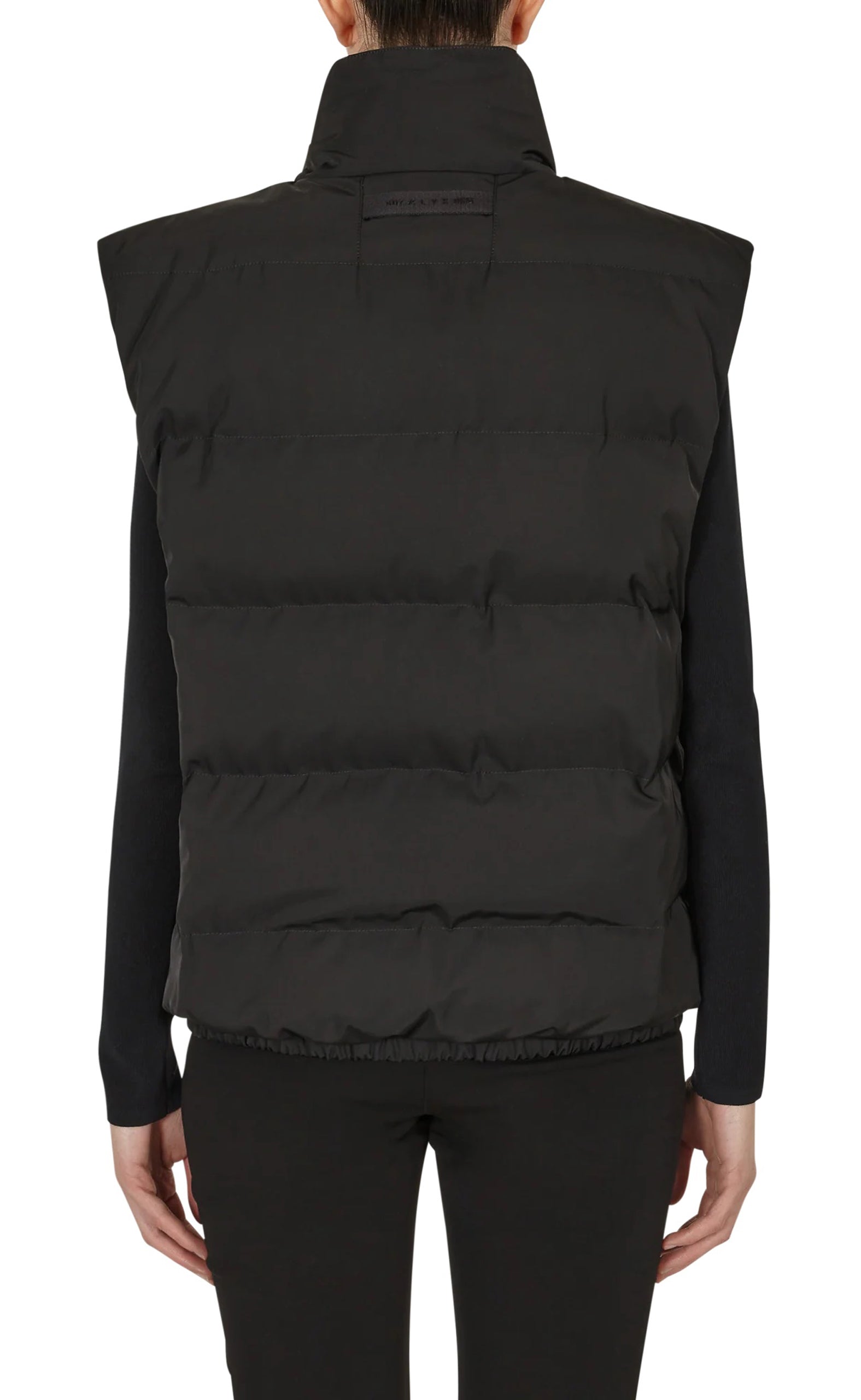 BUCKLE PUFFER BLACK VEST