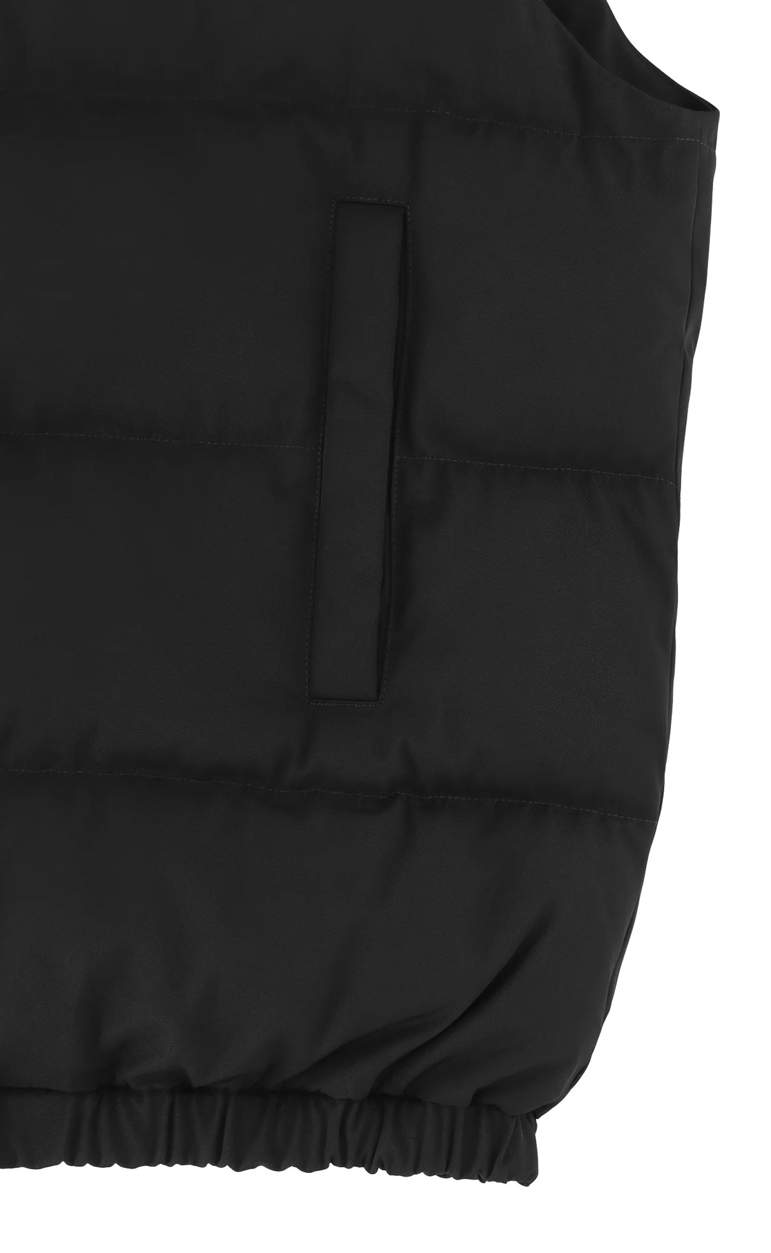 BUCKLE PUFFER BLACK VEST