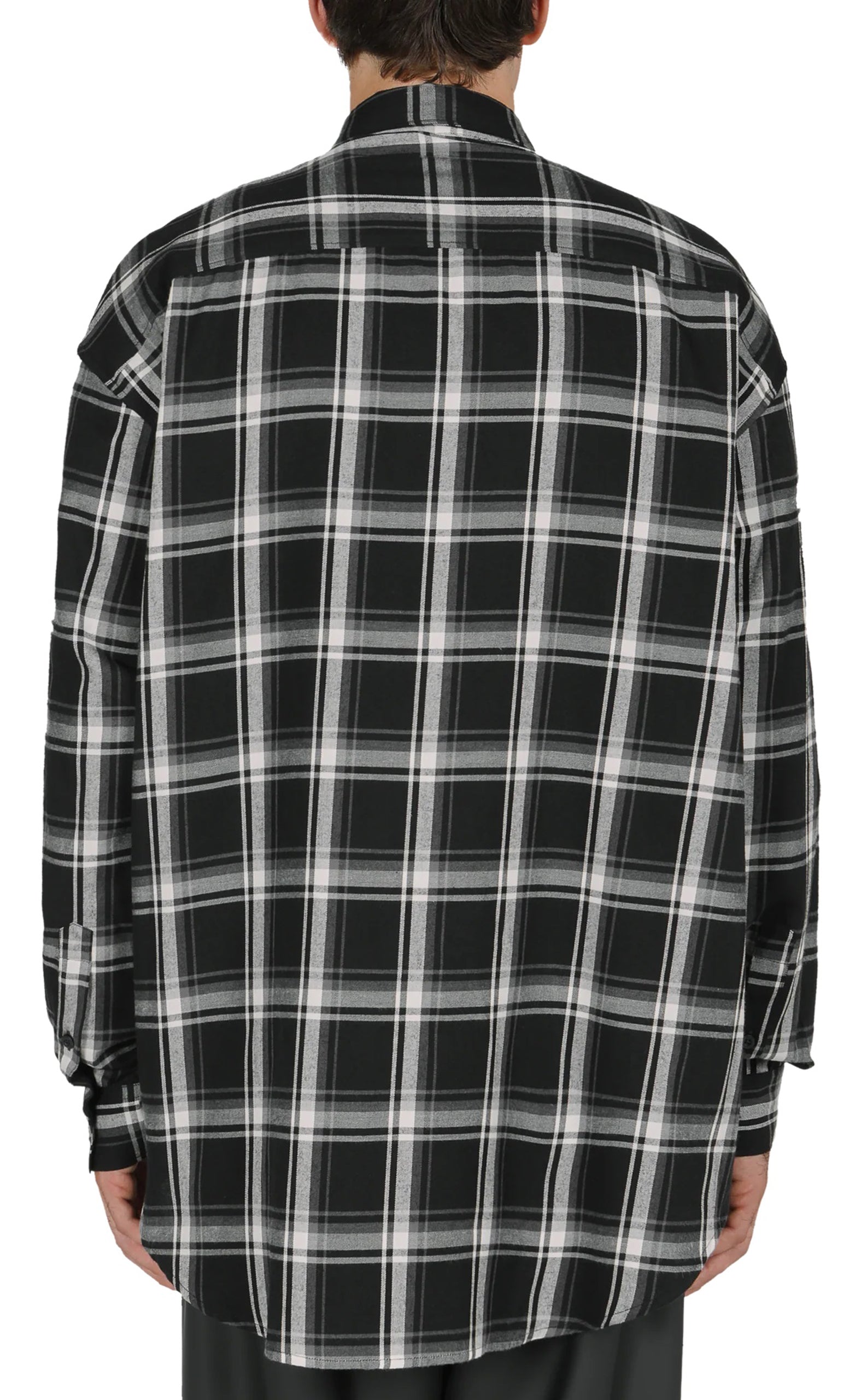 MONOGRAM PLAID BLACK WHITE SHIRT