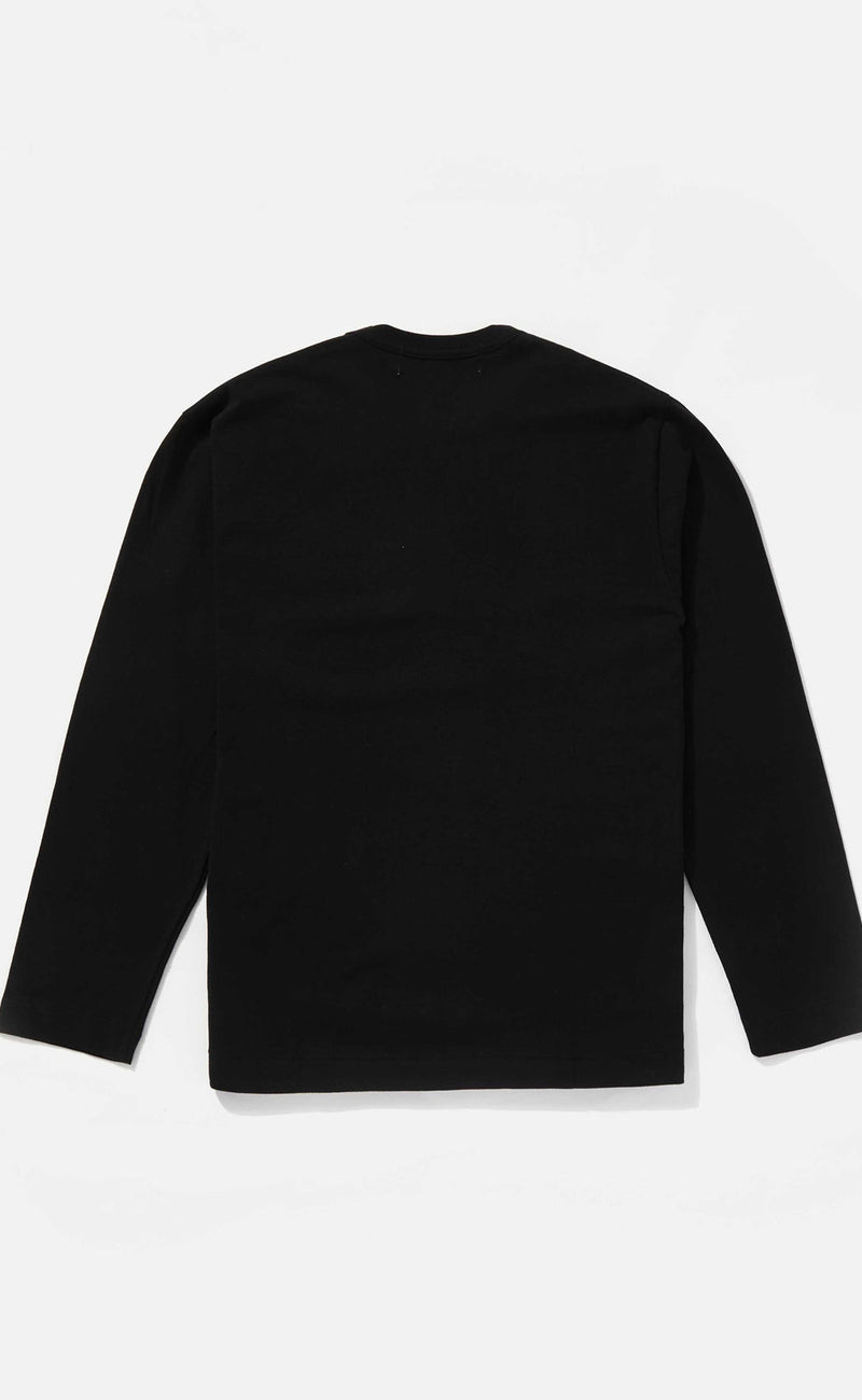 EMBROIDE BLACK HART BLACK LONGSLEEVE