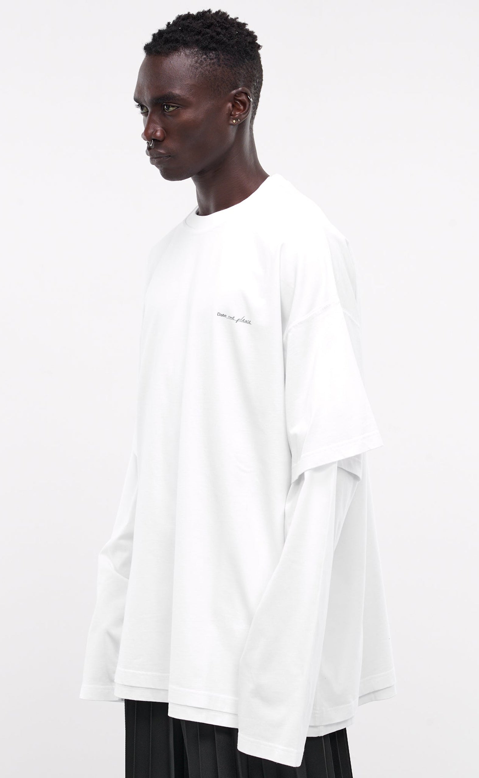 DATE ME PLEASE LAYERED WHITE LONGSLEEVE