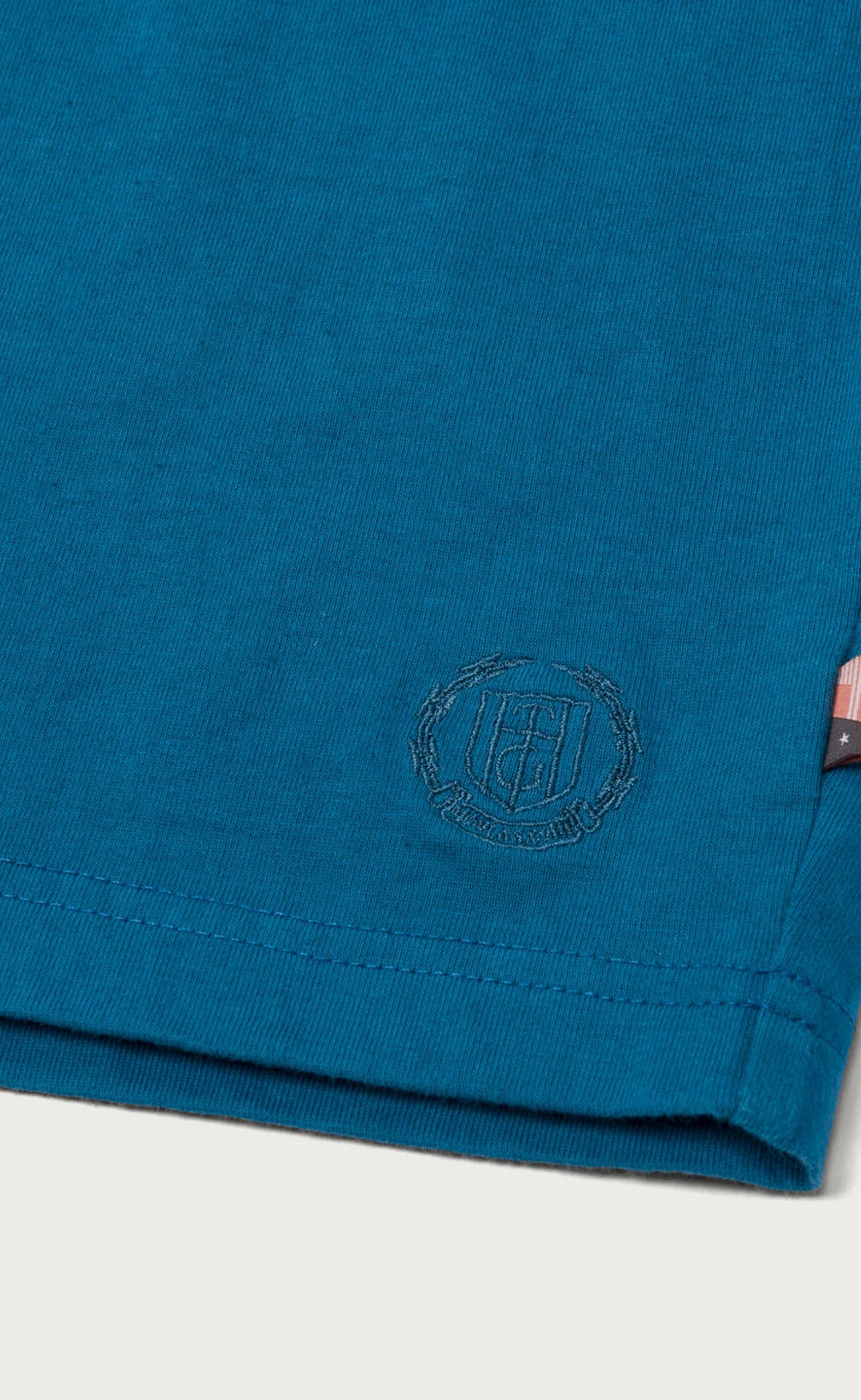 CREST LOGO BOX BLUE T-SHIRT