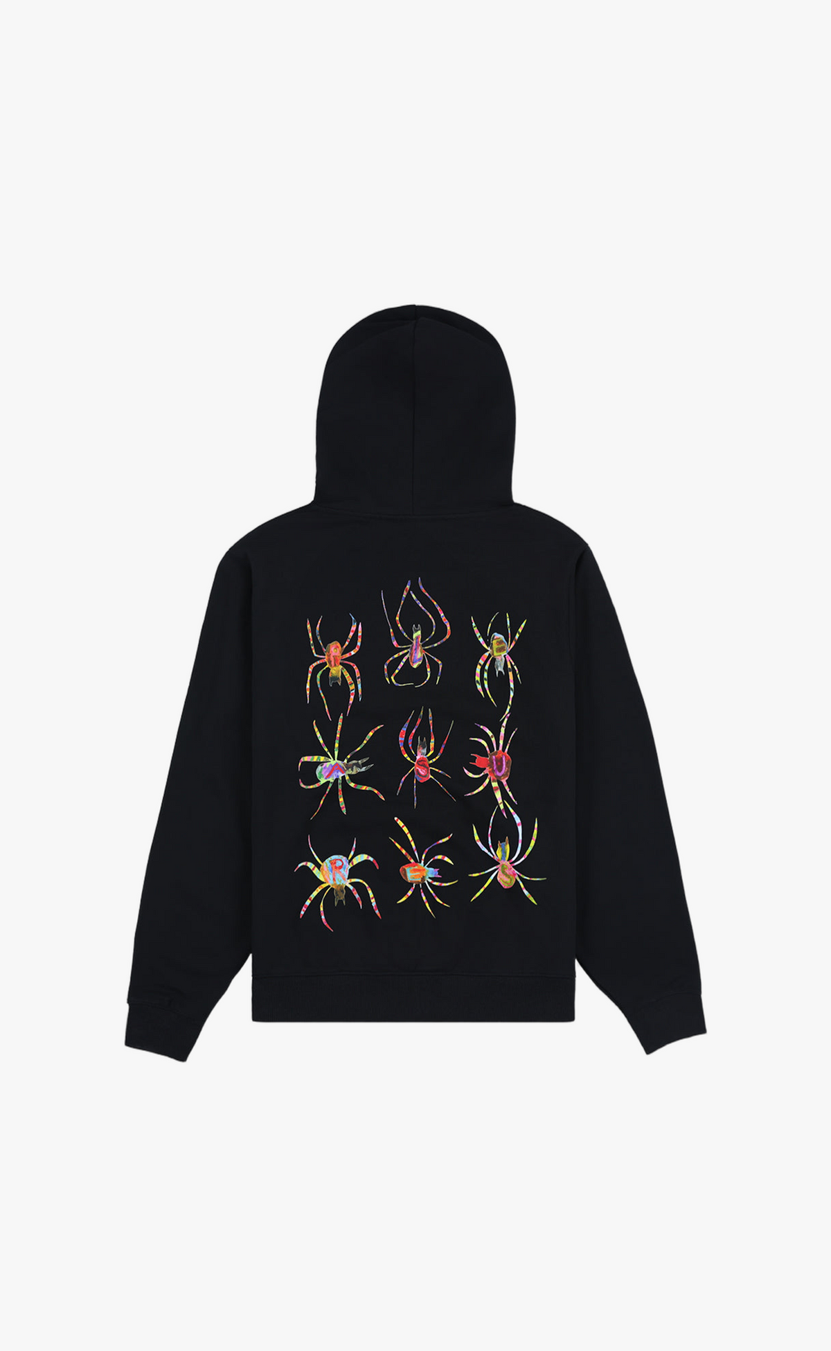 SPIDERS FITTED ZIP BLACK HOODIE