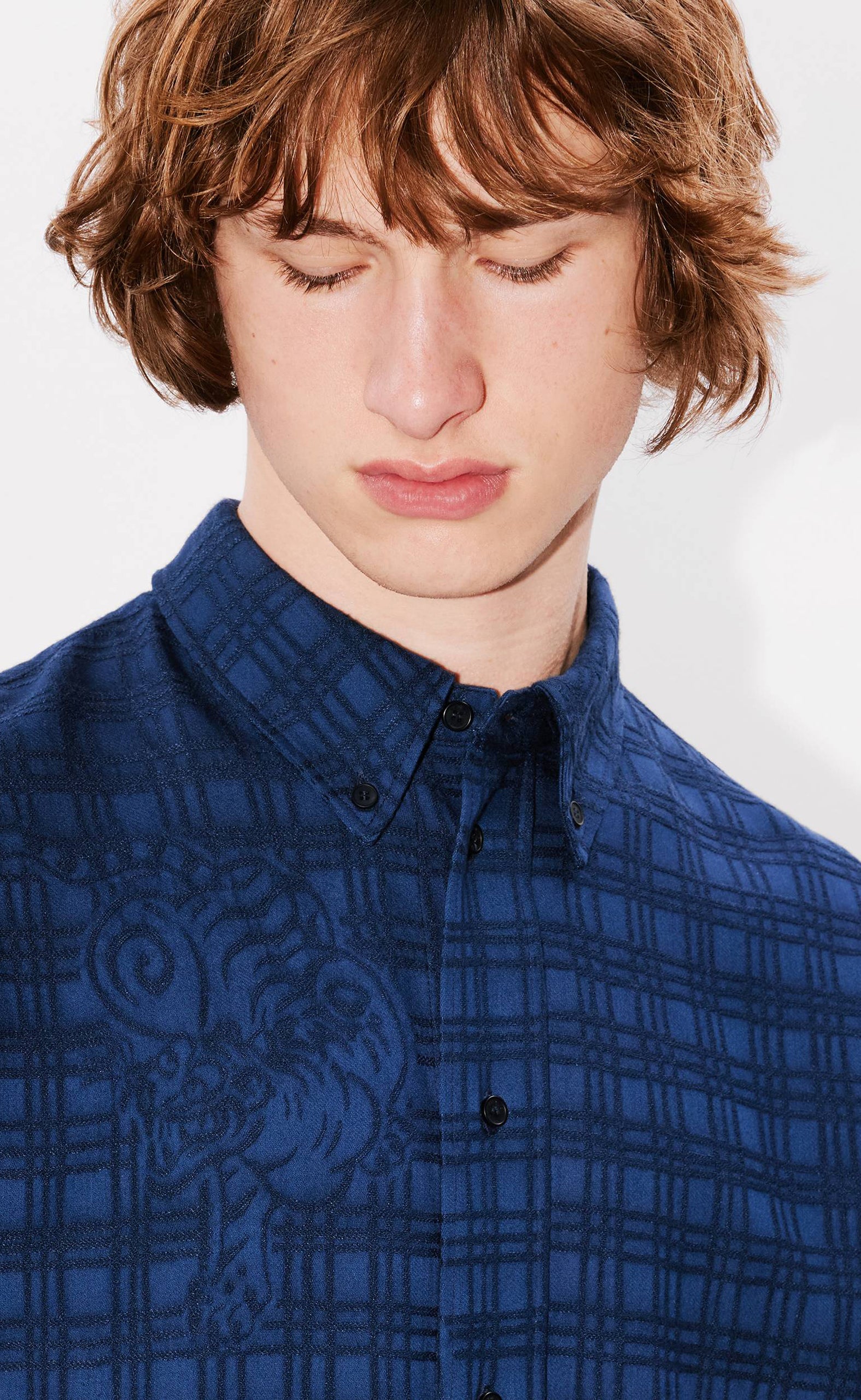 KENZO BAMBOO TIGER BLUE SHIRT