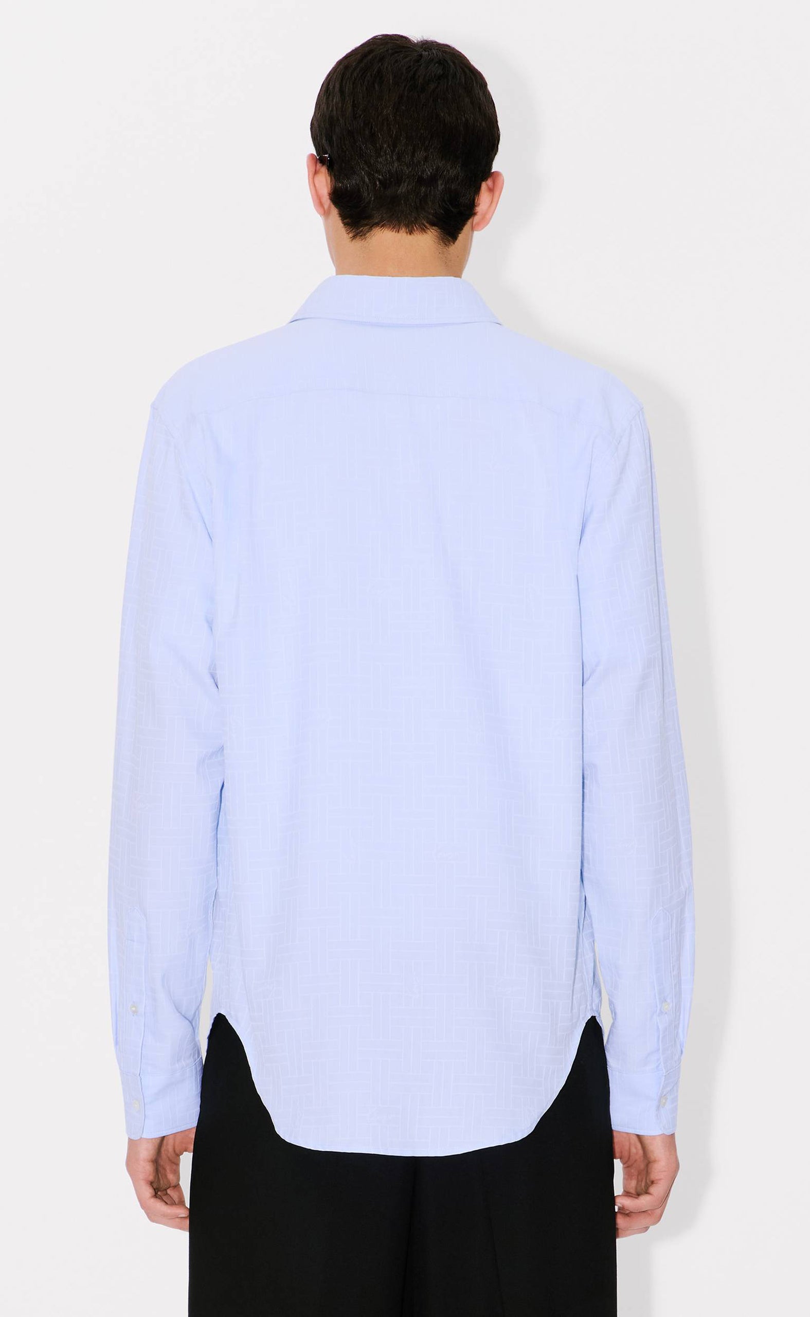 KENZO WEAVE SLIM FIT SKY BLUE SHIRT