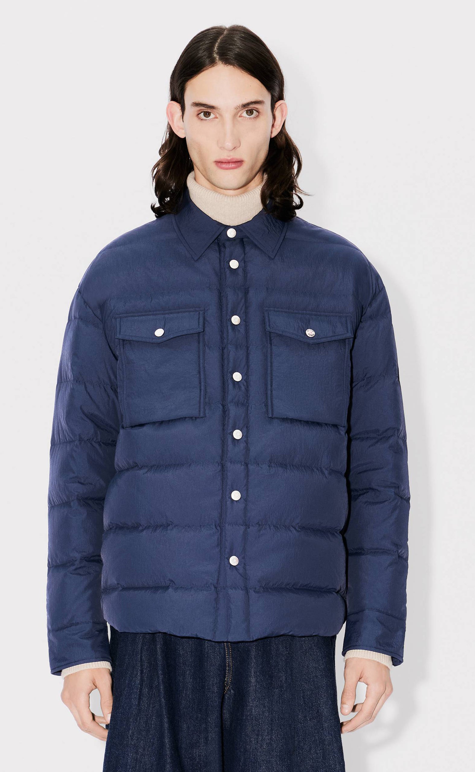 QUILTED PADDED MIDNIGHT BLUE JACKET