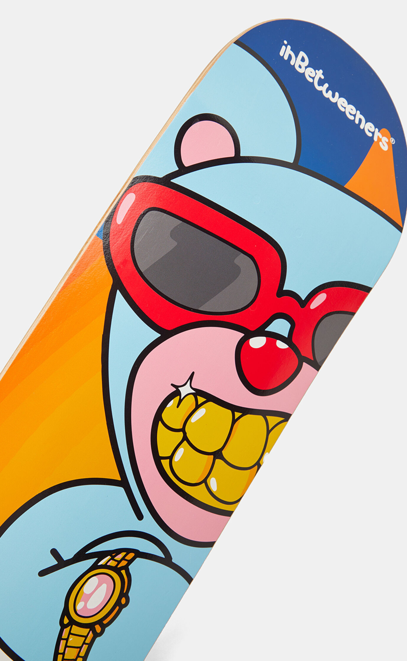 PUNK BEAR ORANGE SKATEBORD DECK