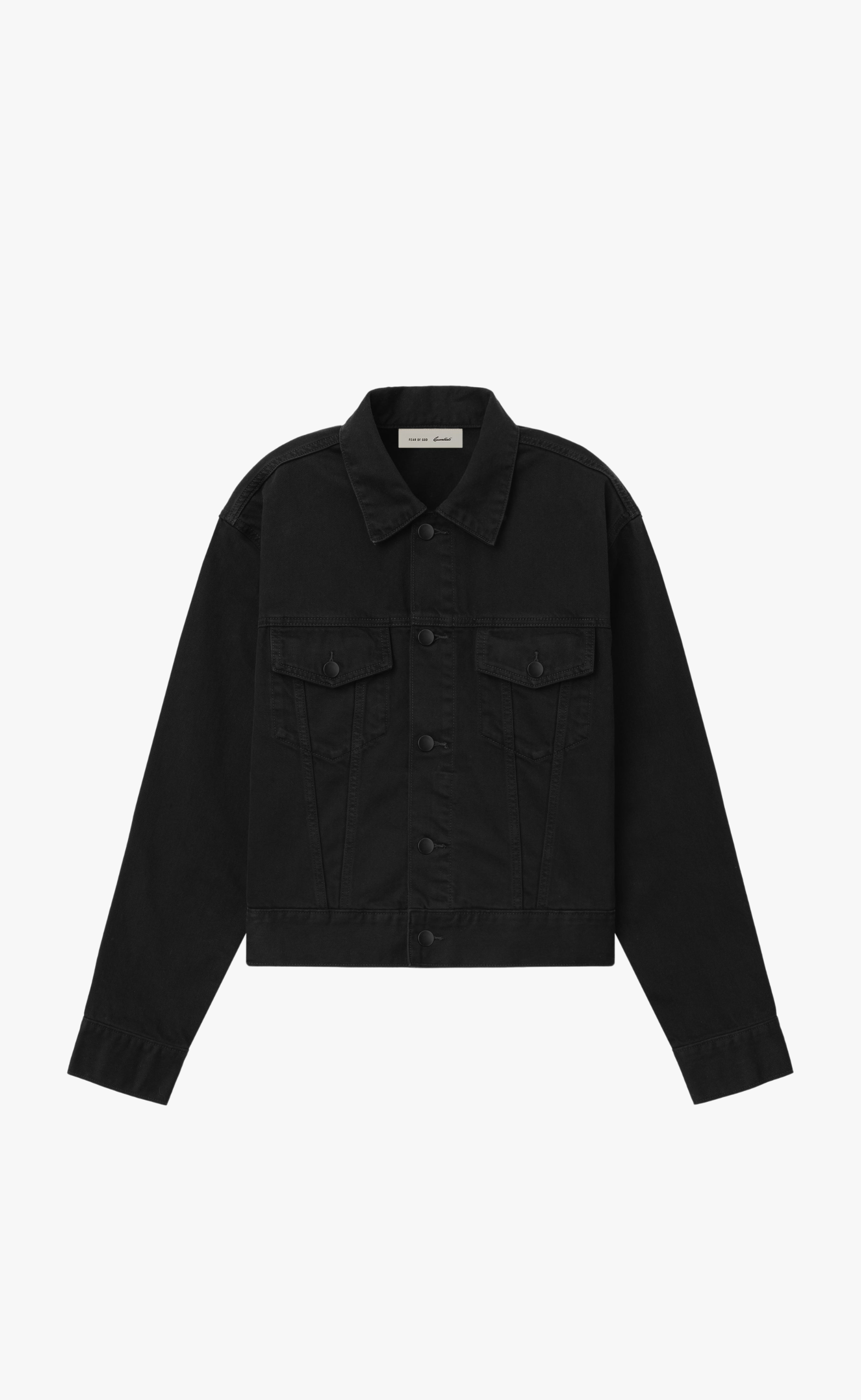 CLASSIC DENIM OVERDYED BLACK JACKET