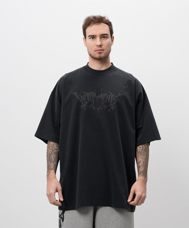 DRIP METAL OVERSIZED BLACK T-SHIRT