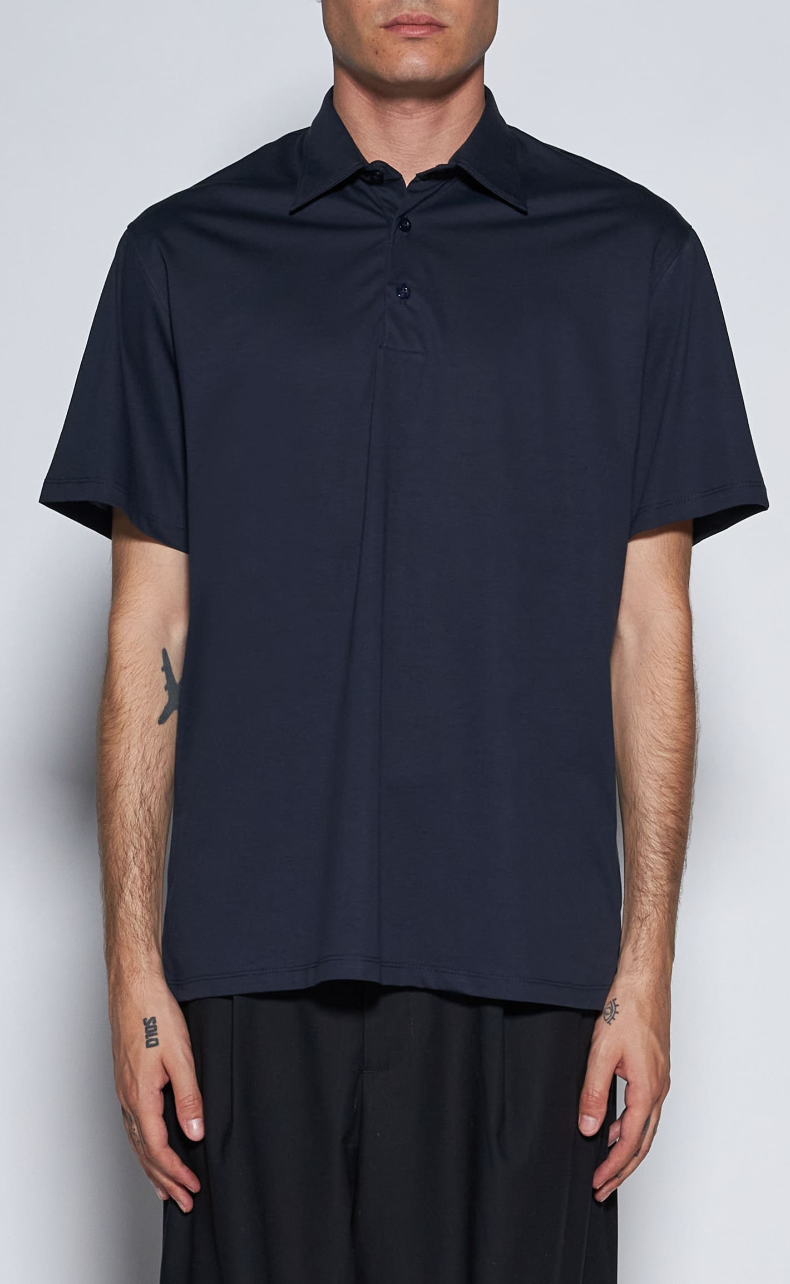 REGULAR POLO COTTON NAVY T-SHIRT