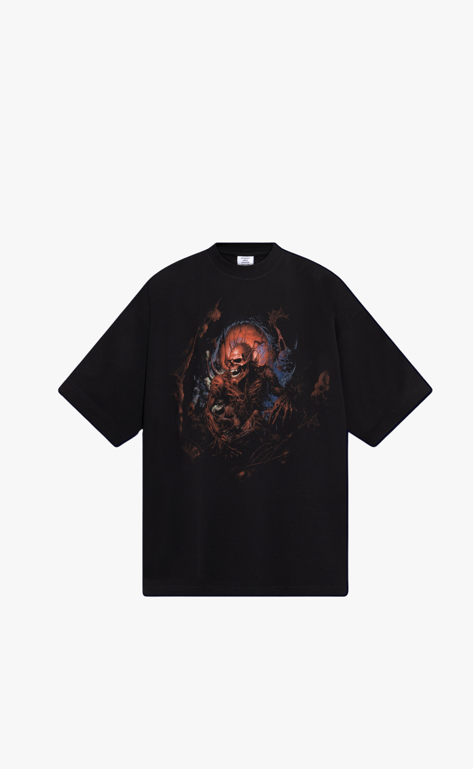 DEATH METAL OVERSIZED BLACK RED T-SHIRT