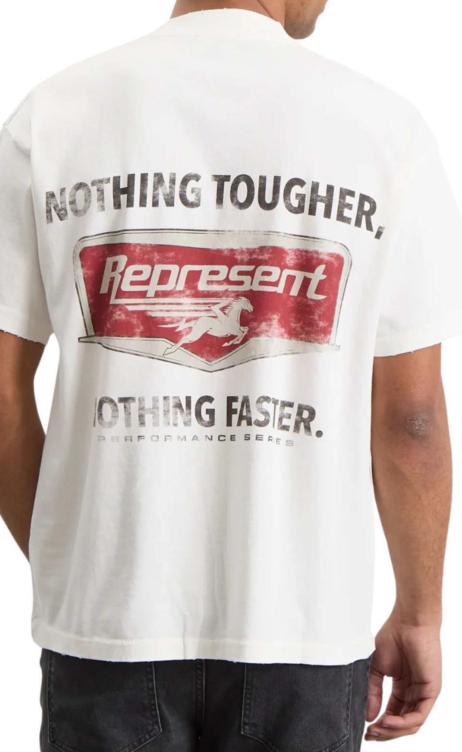NOTHING FASTER FLAT WHITE T-SHIRT