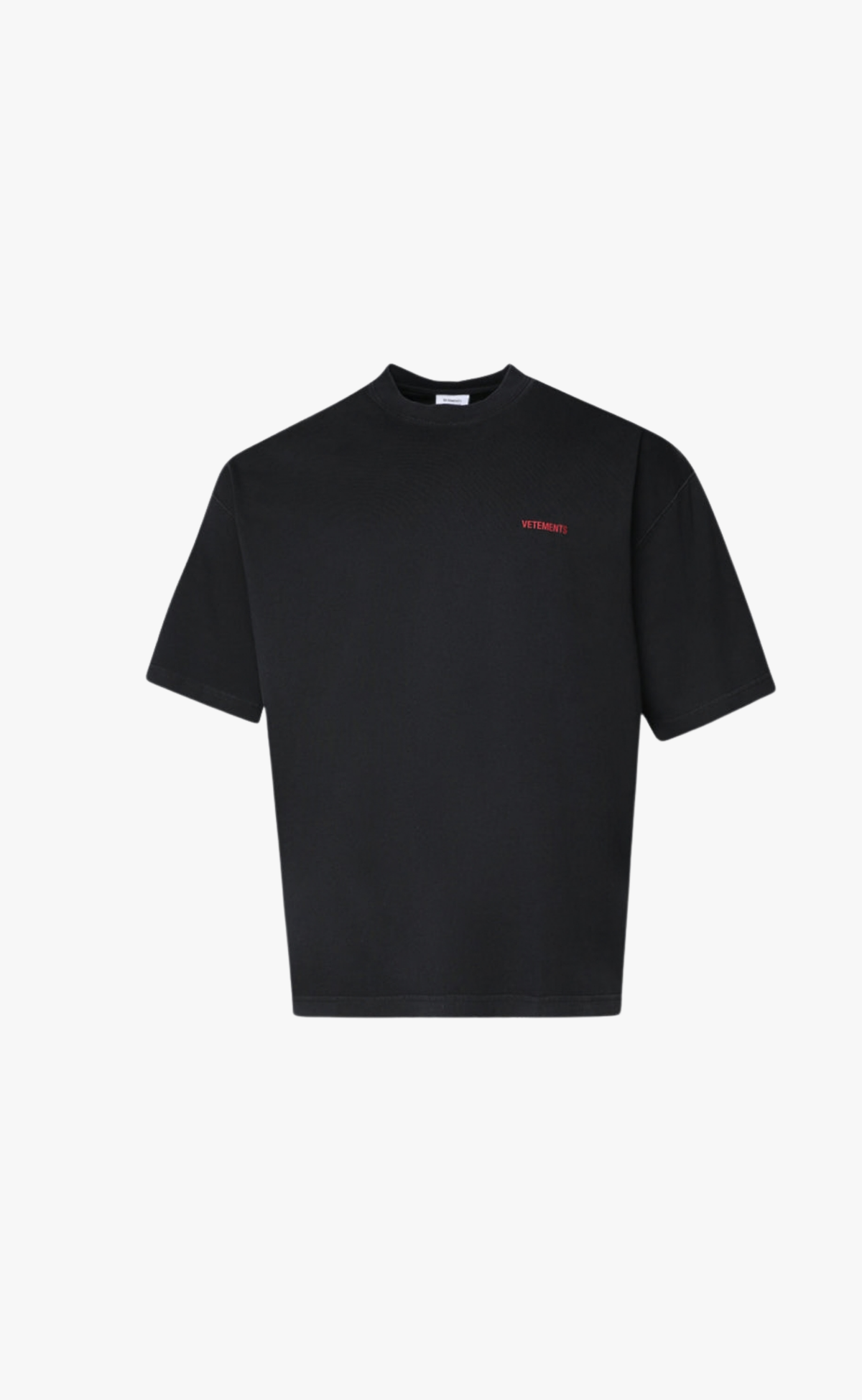 CLASSIC LOGO BOXY WASHED BLACK RED T-SHIRT