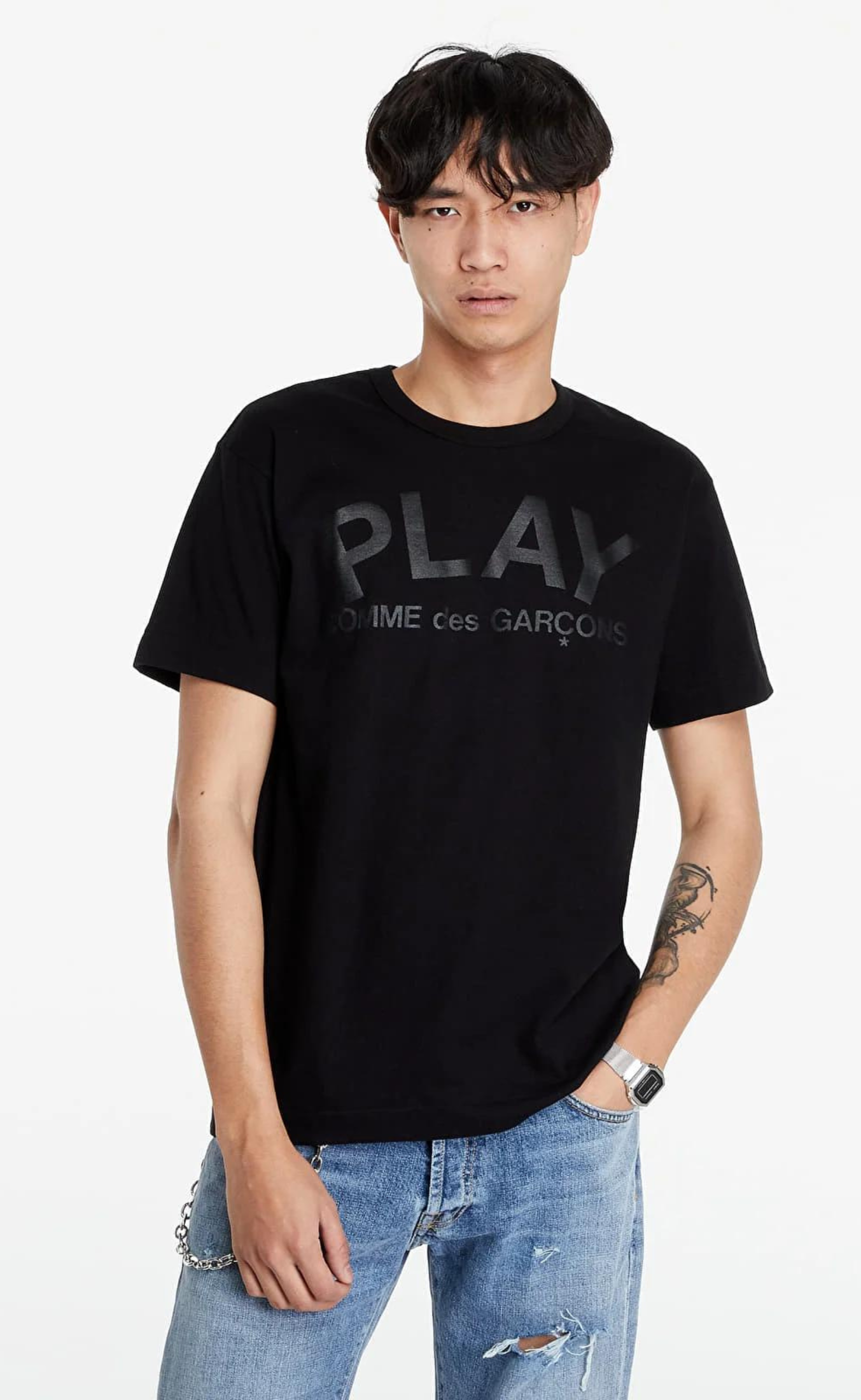 BLACK MEN T-SHIRT PLAY