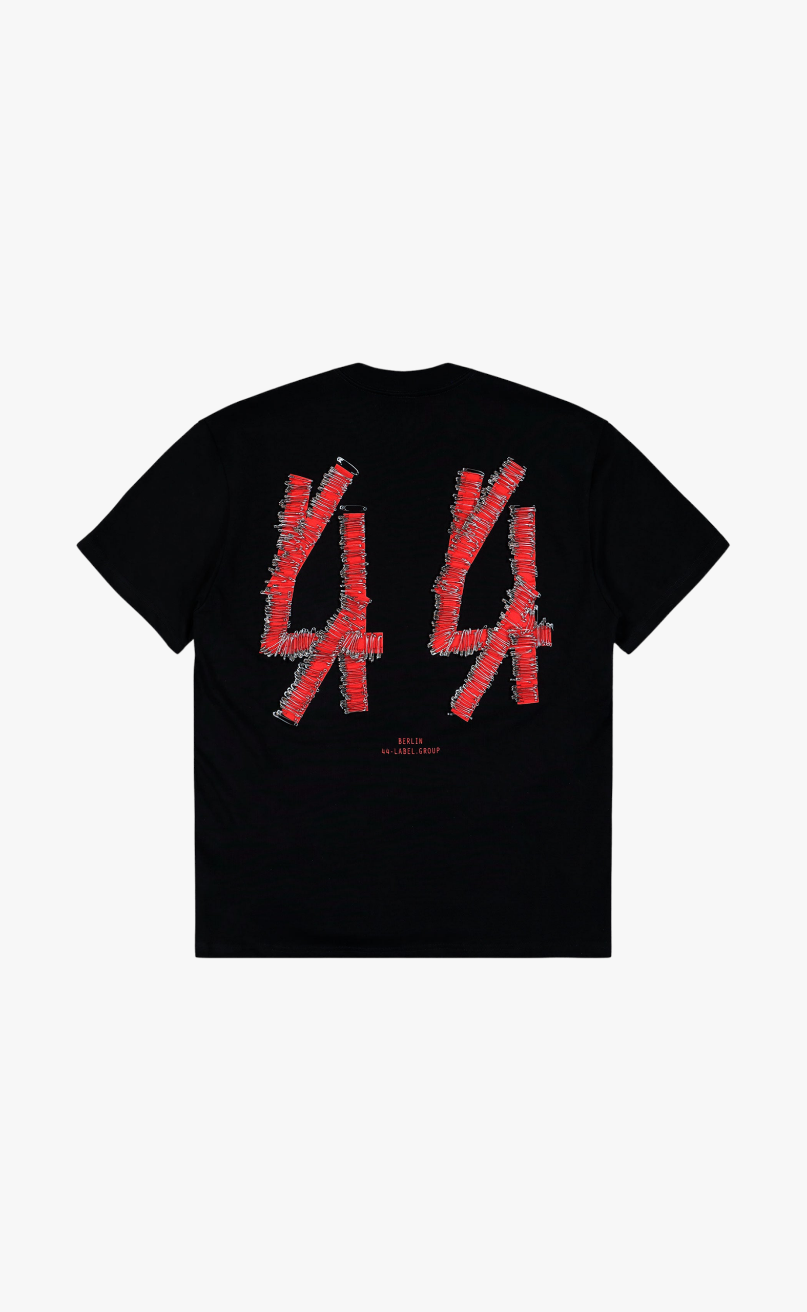SAFETY PINS BLACK T-SHIRT