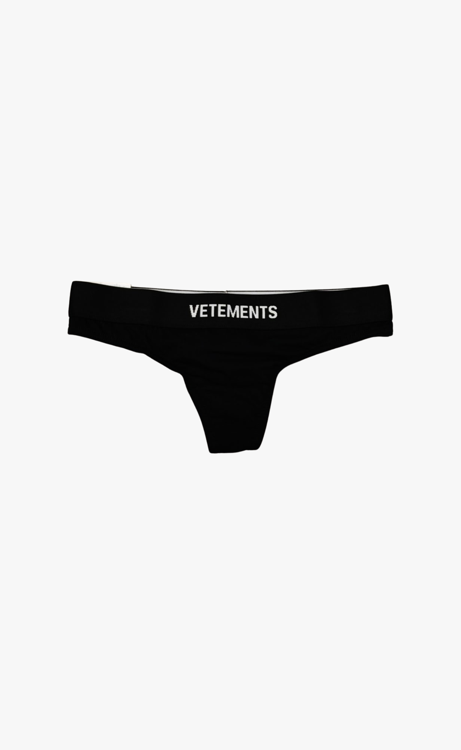 LOGO THONG BLACK BLACK UNDERWEAR