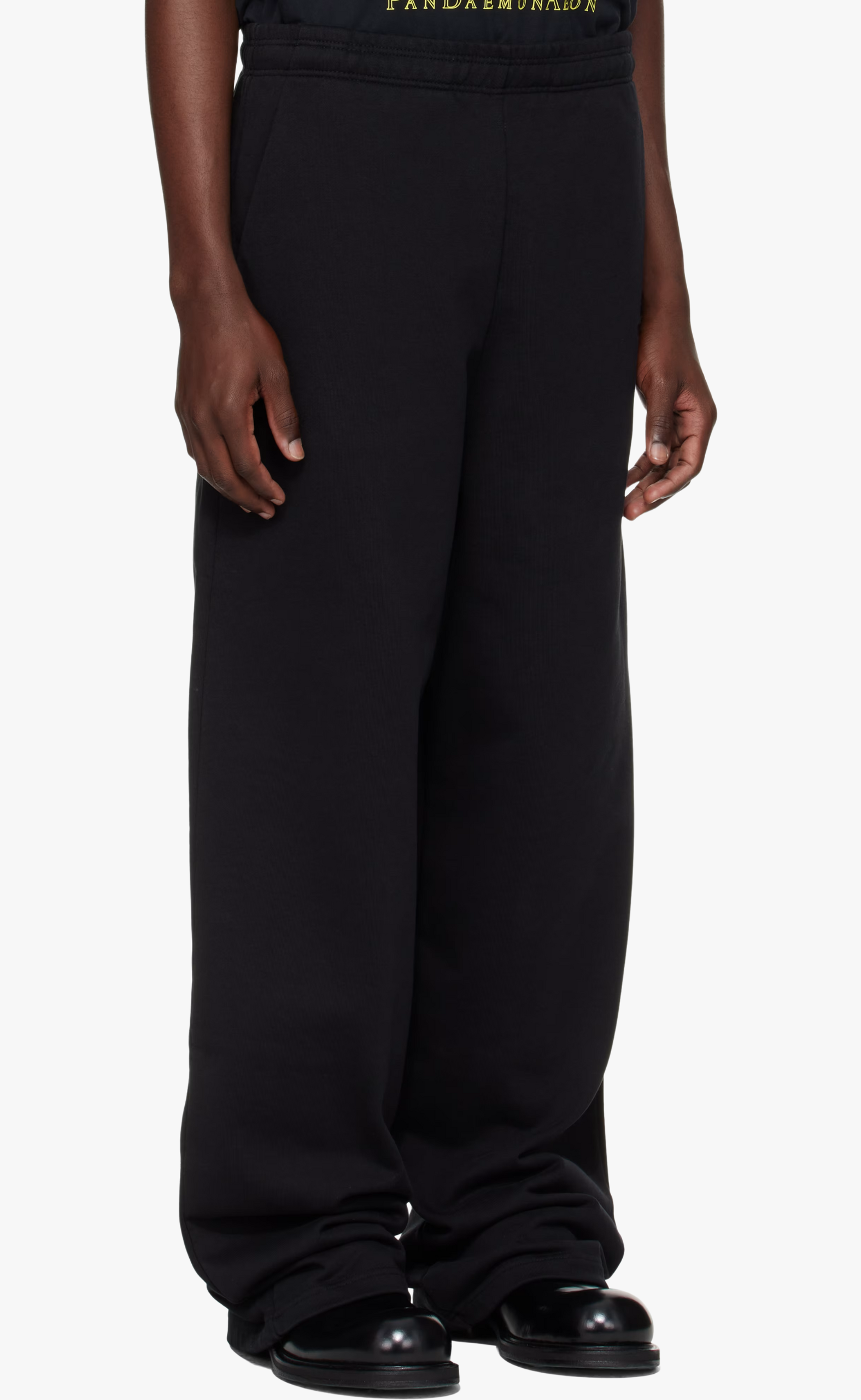 LOGO BAGGY BLACK SWEATPANTS