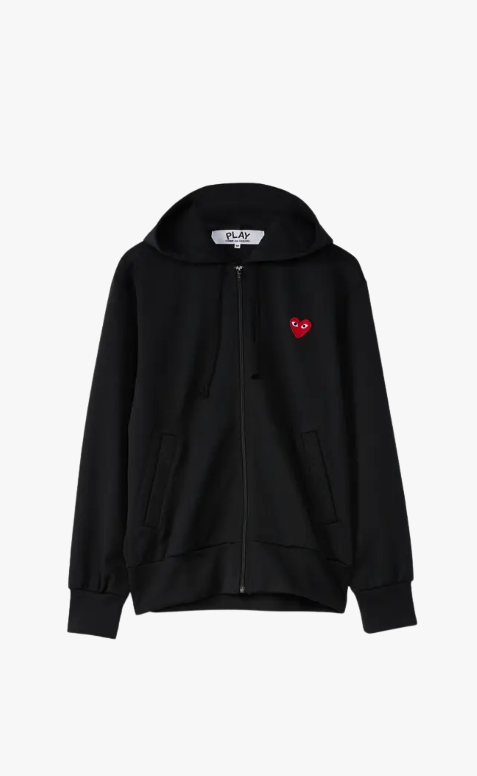 BLACK PLAY ZIP HOODED SWEATSHIRT