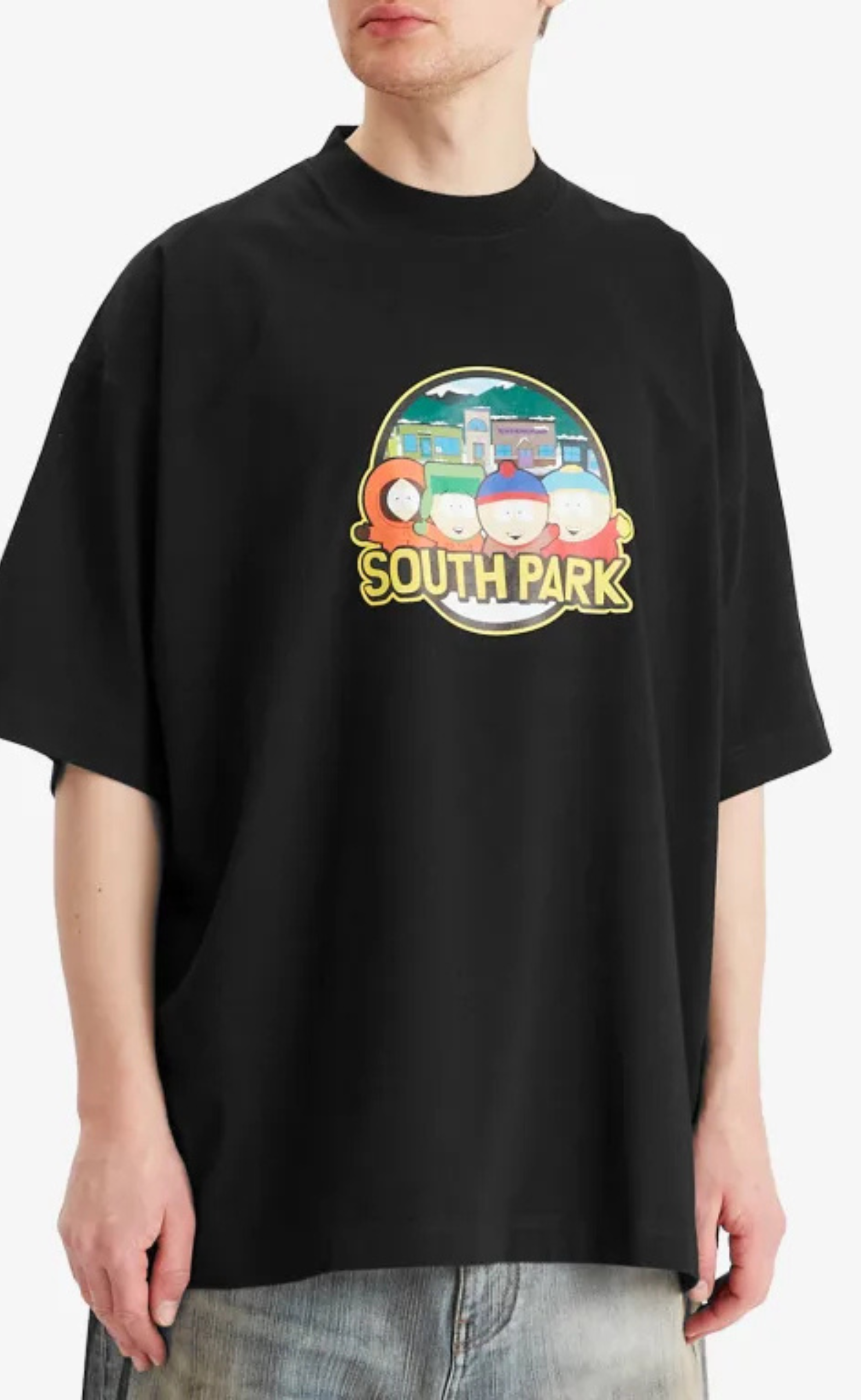 SOUTHPARK OVERSIZED BLACK T-SHIRT