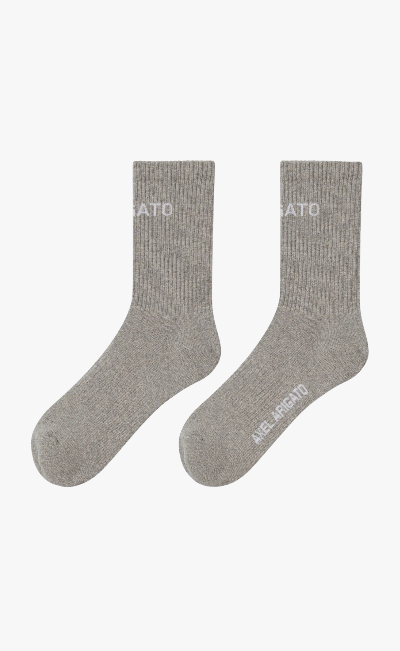 ARIGATO LOGO TUBE STONE GREY SOCKS