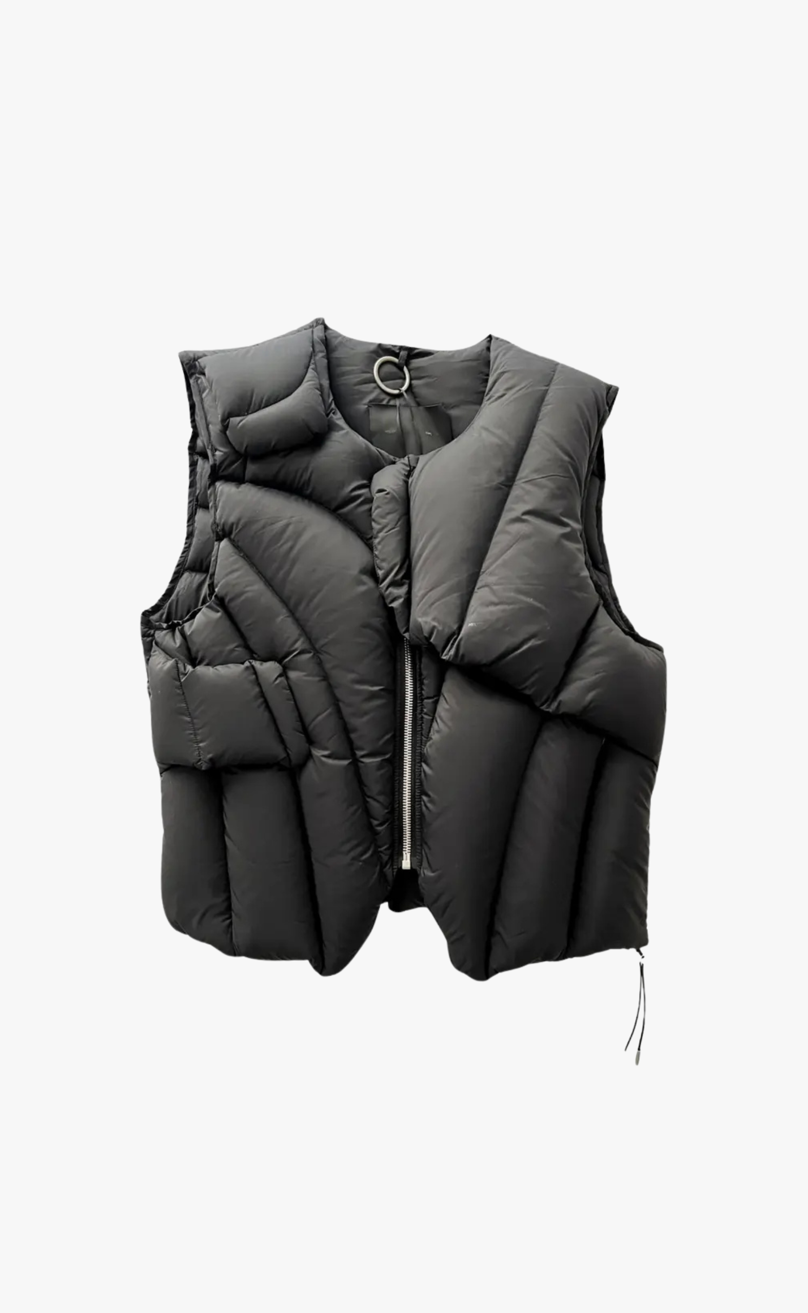LAYERED DOWN BLACK VEST
