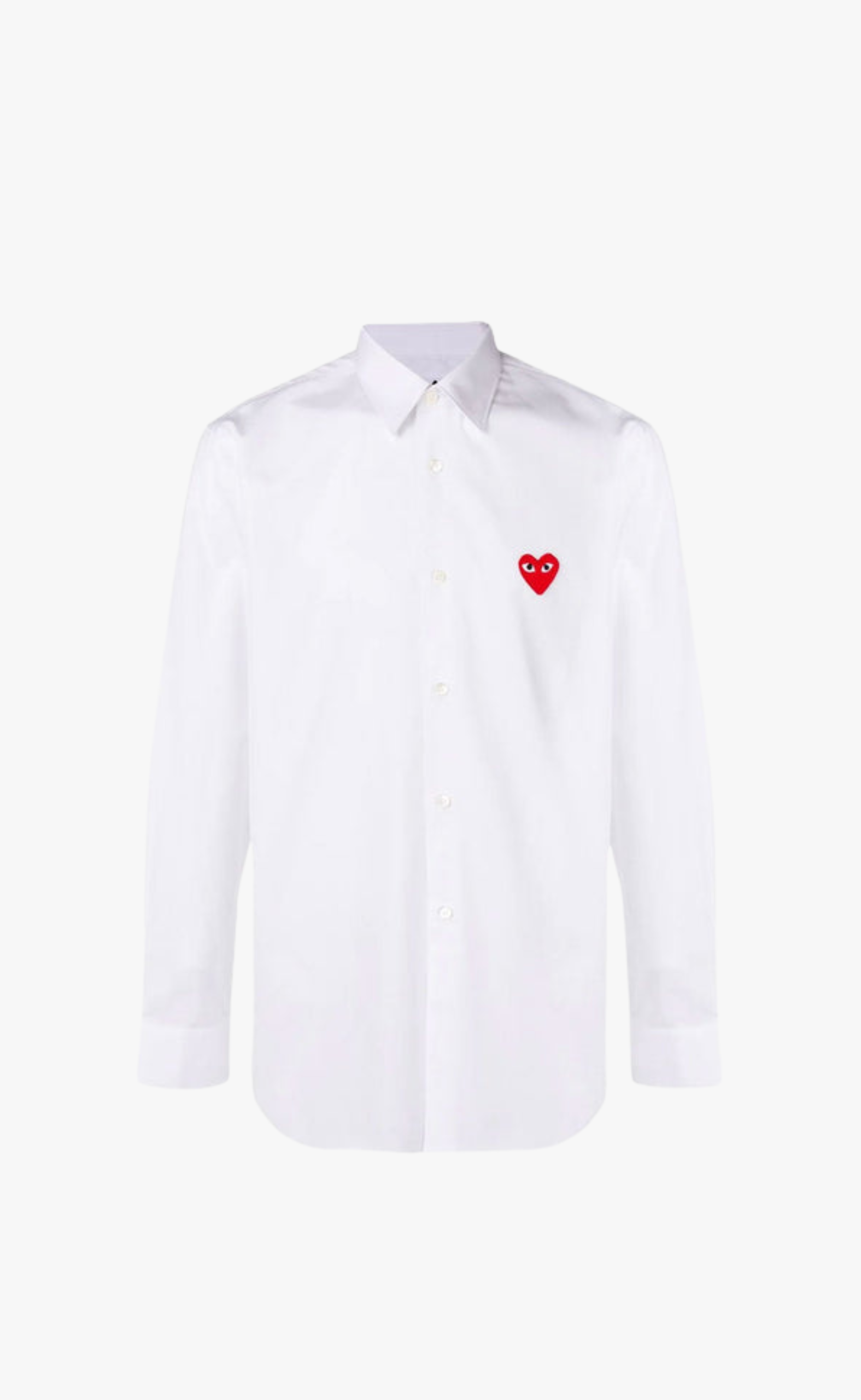 WHITE MEN SHIRT WITH RED HEART