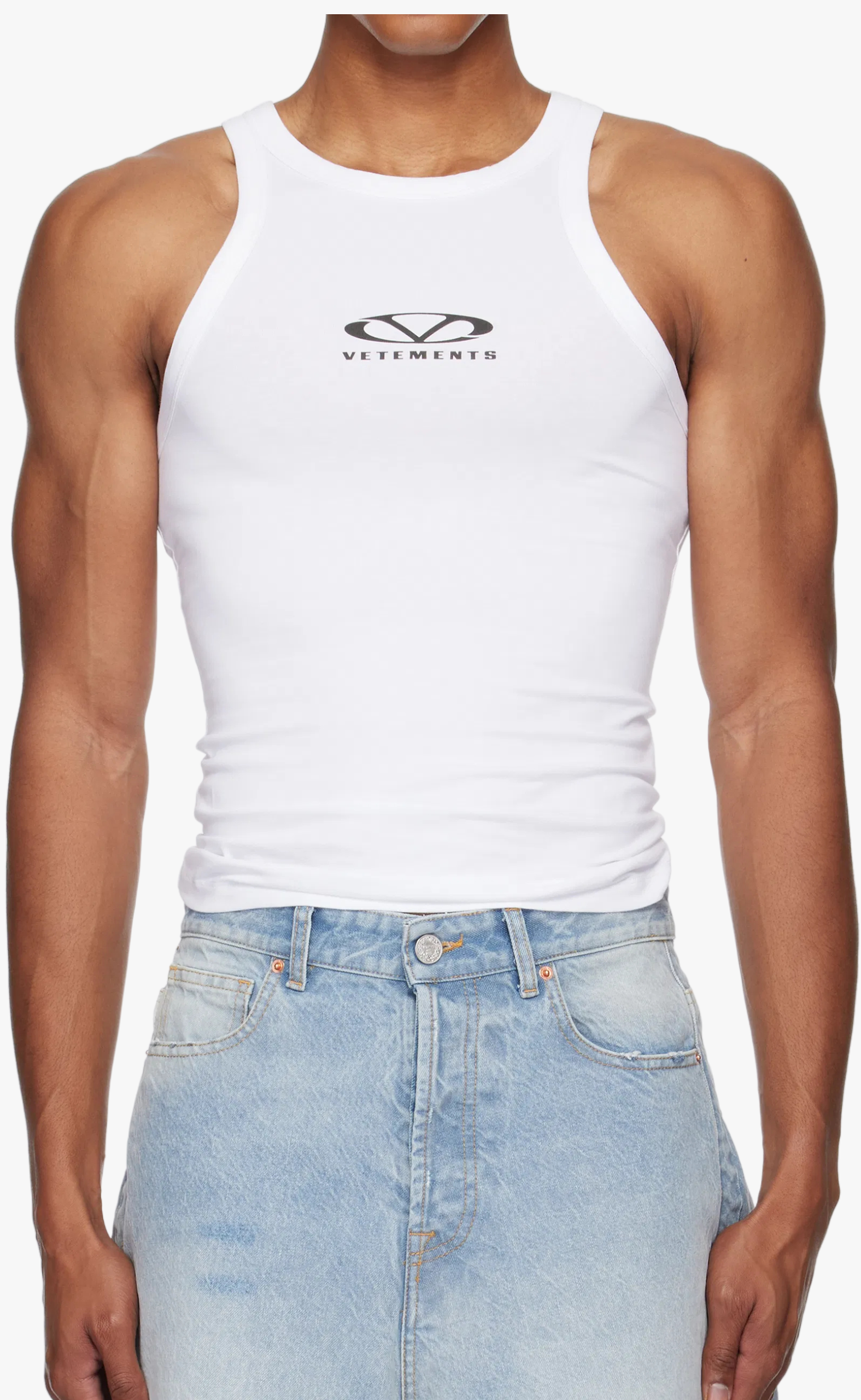 OVAL LOGO WHITE TANKTOP