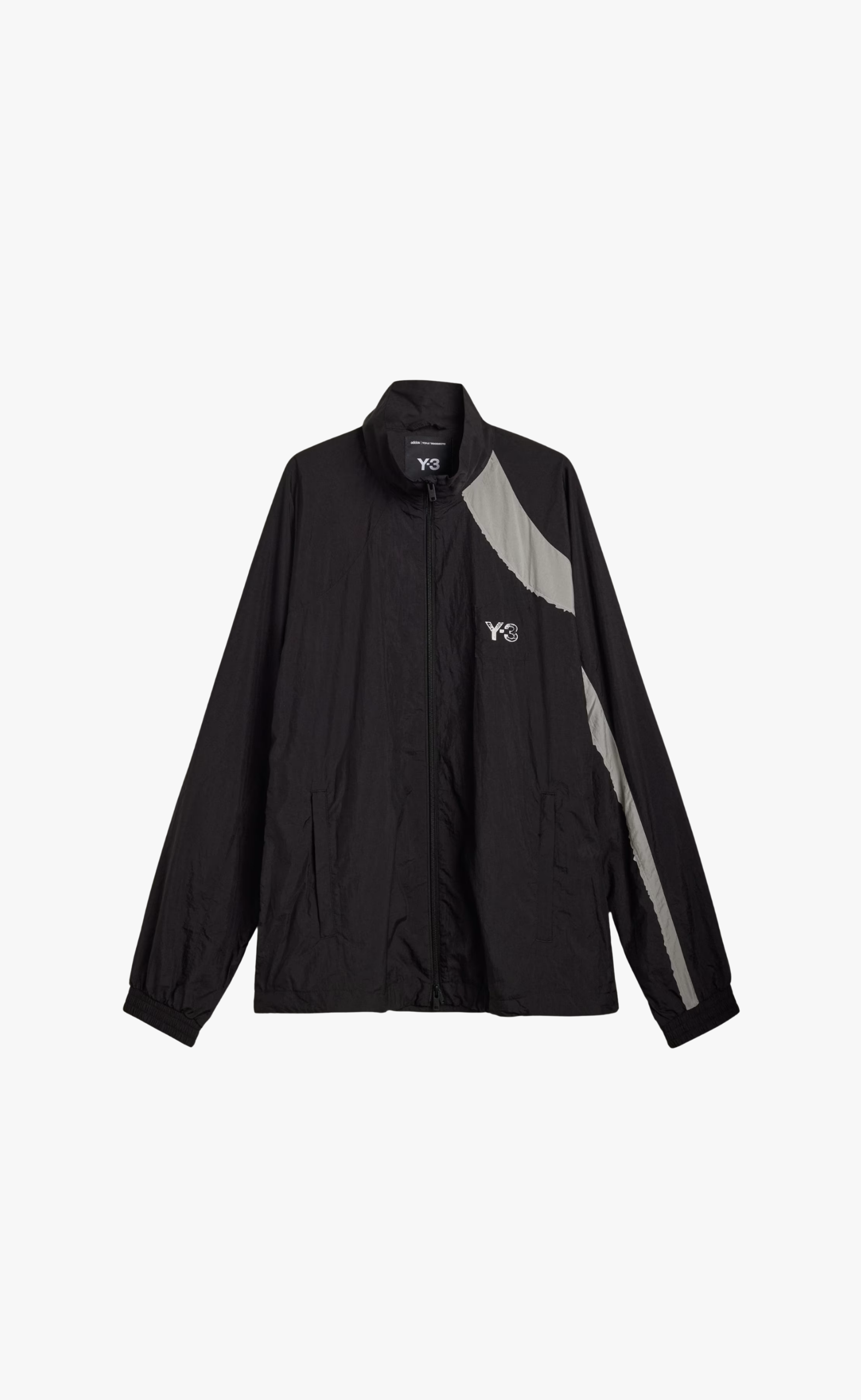 Y-3 RAW EDGE 3 STRIPES NYLON BLACK JACKET