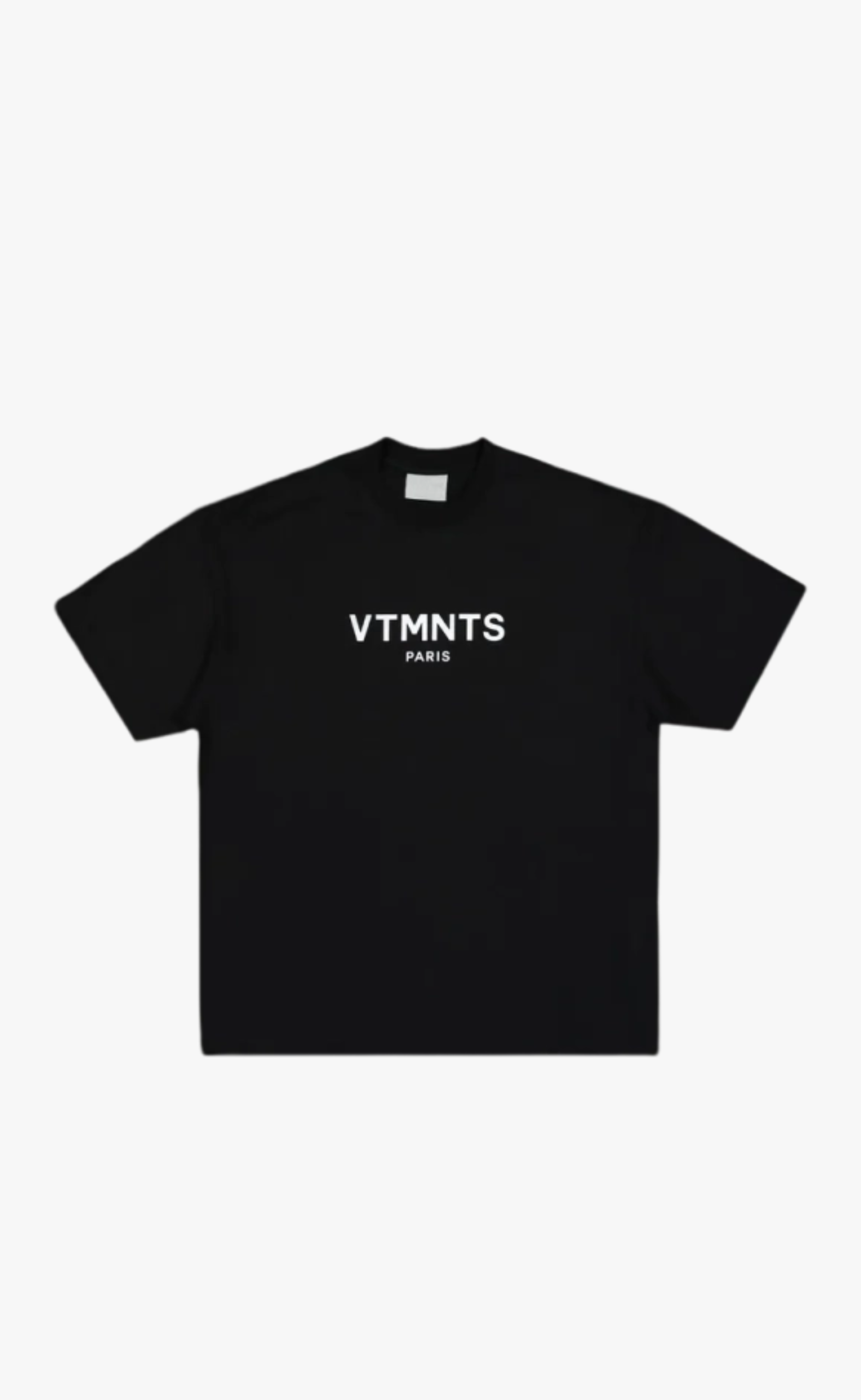 VTMNTS PARIS LOGO BLACK T-SHIRT