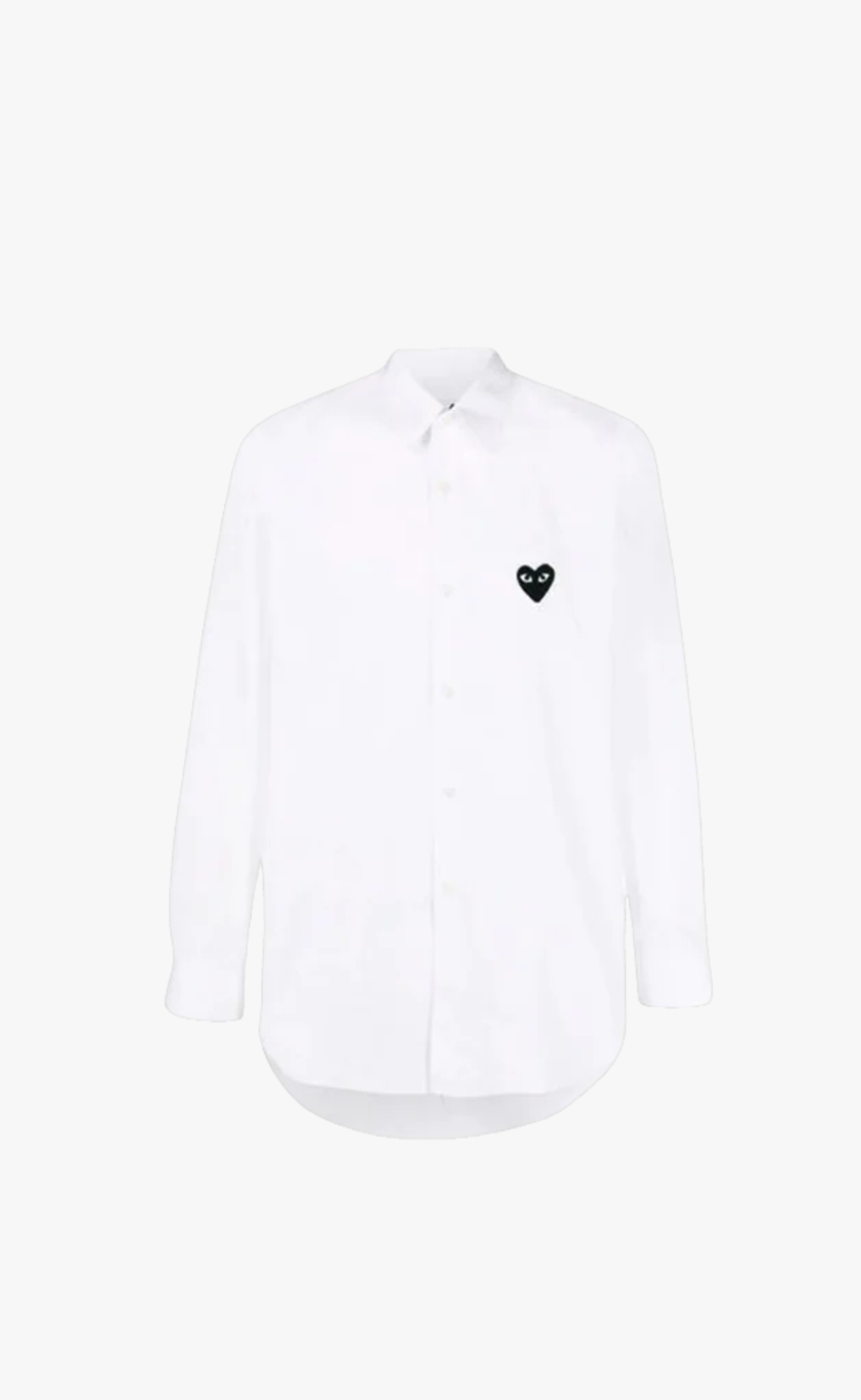 WHITE MEN SHIRT WITH BLACK HEART
