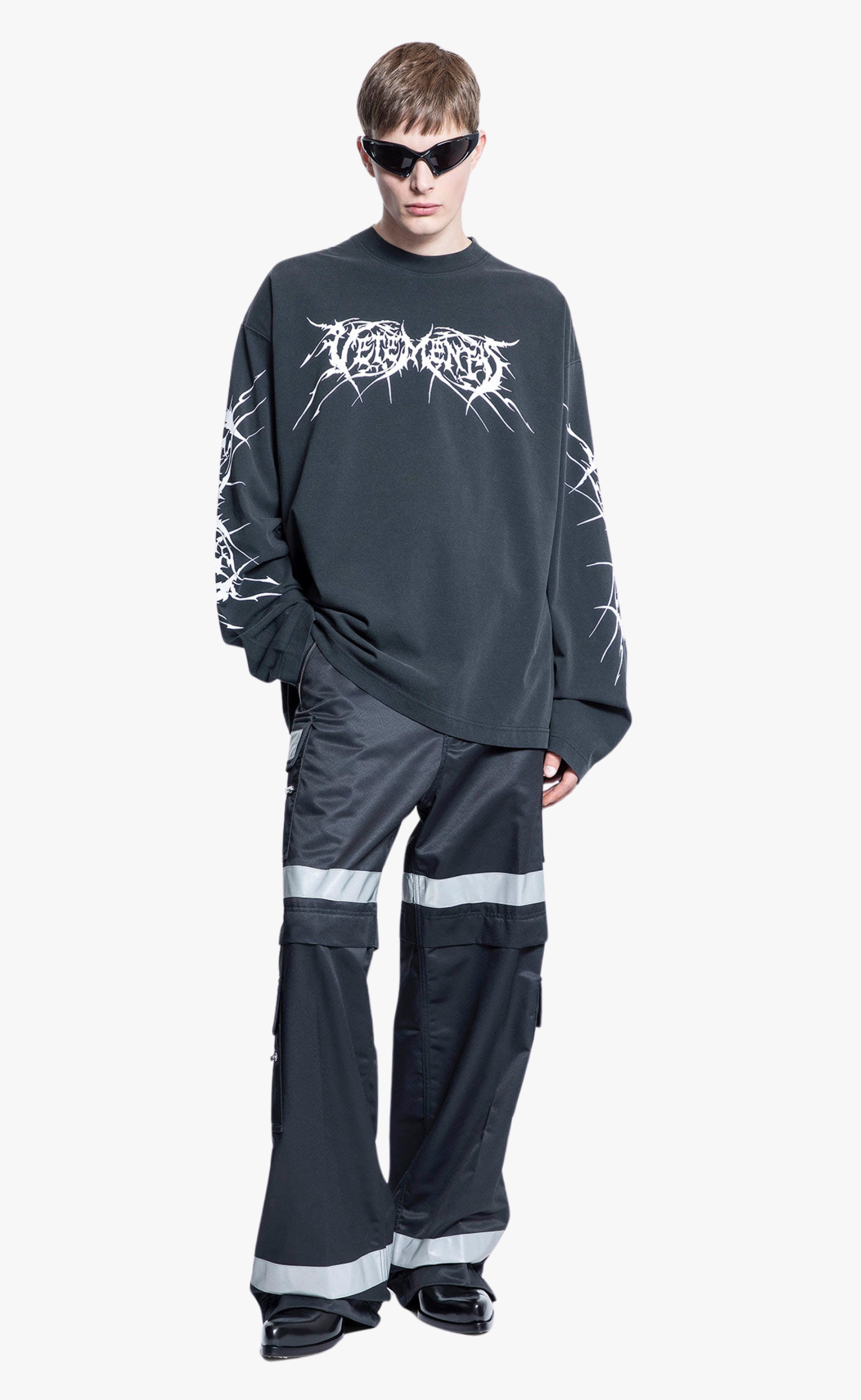 DEATH METAL BLACK WHITE LONGSLEEVE