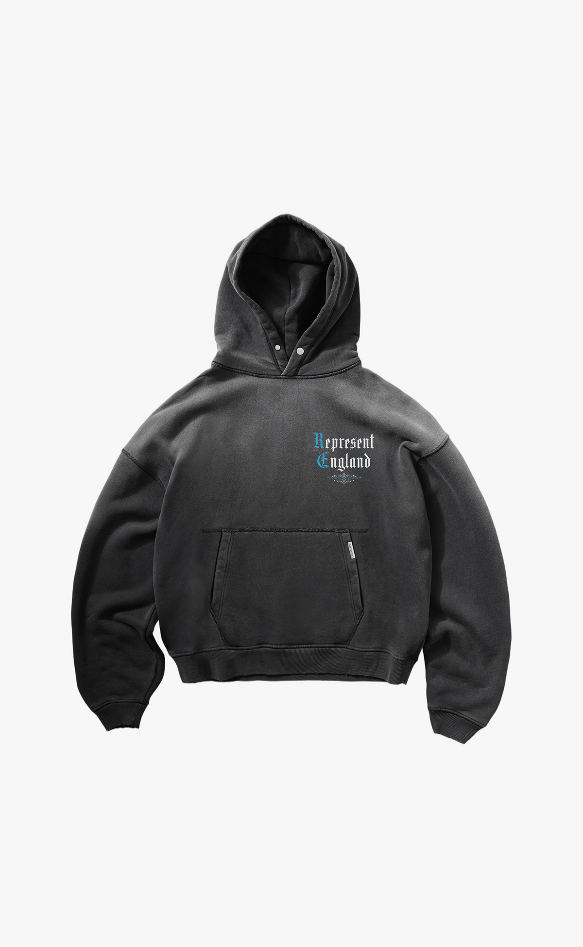 PRIVATE MEMBERS STAINED BLACK HOODIE