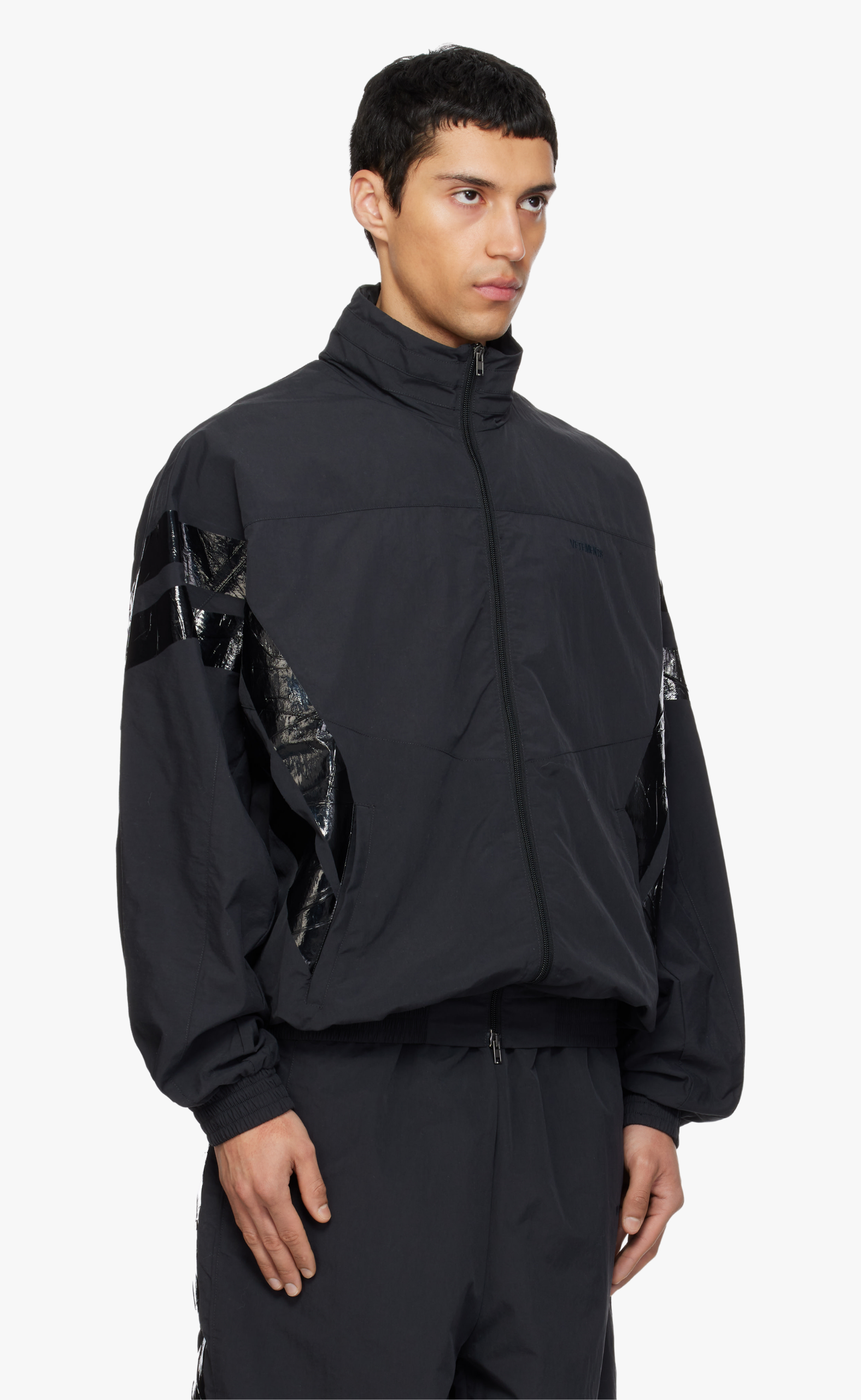 TAPED BLACK TRACK JACKET