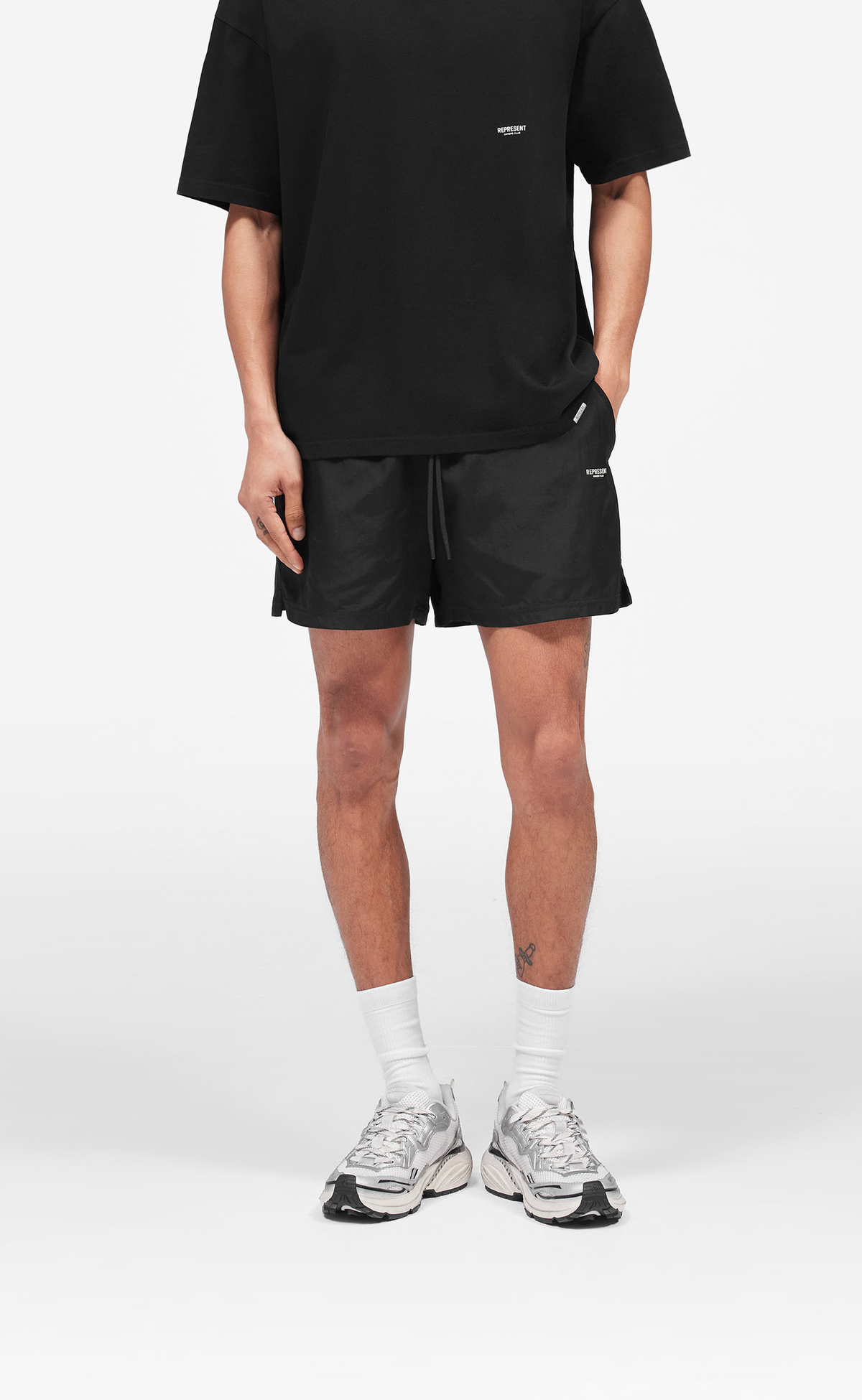 MICRO OWNERS CLUB SWIM JET BLACK SHORTS