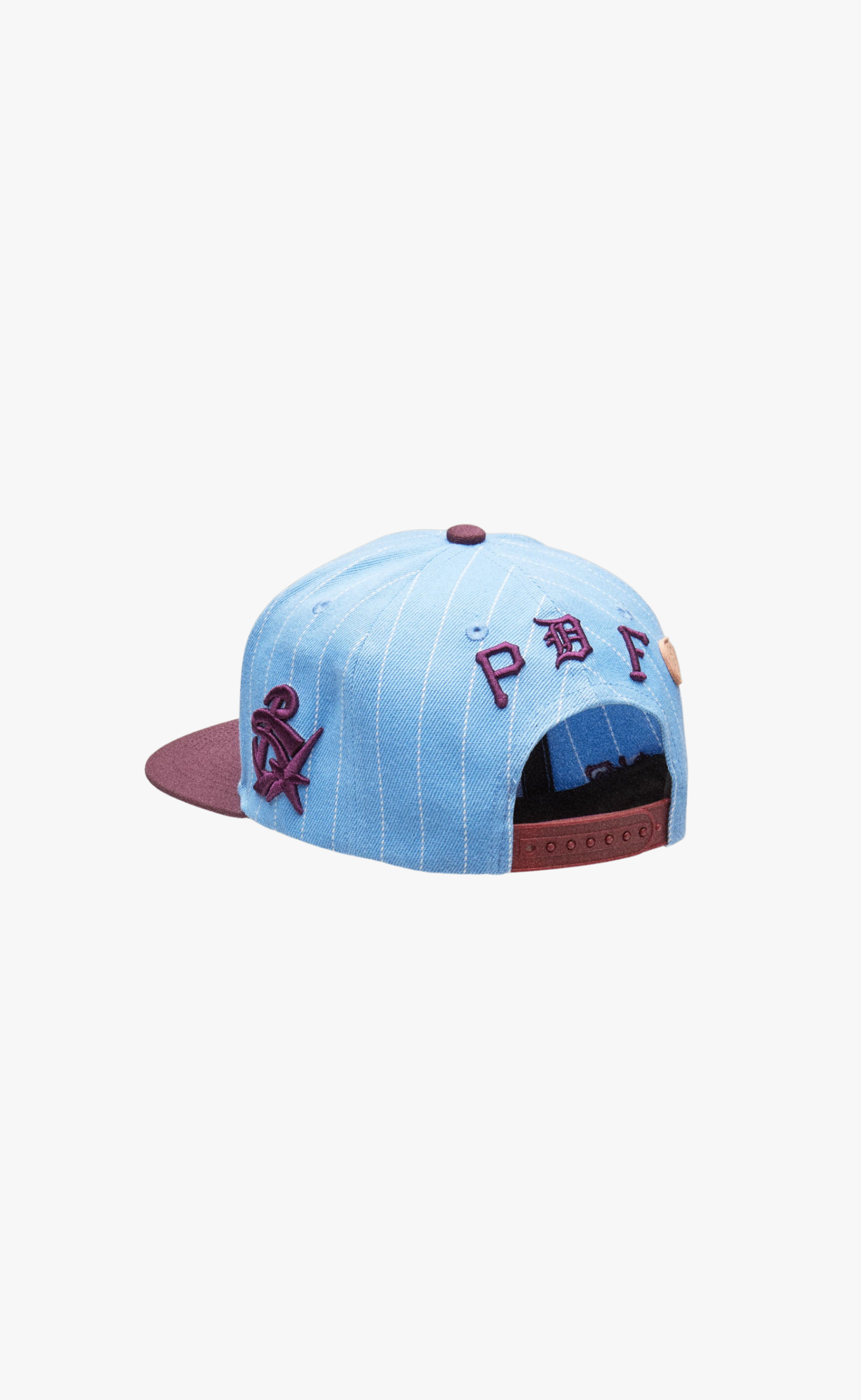PINSTRIPE BASEBALL BABY BLUE HAT