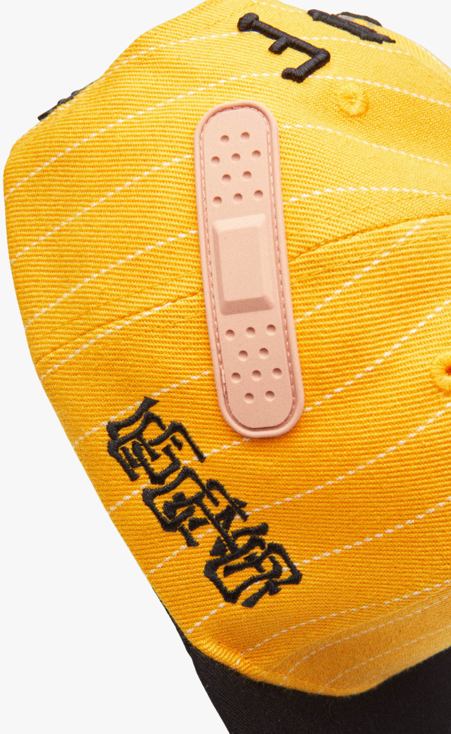 PINSTRIPE BASEBALL YELLOW BLACK HAT