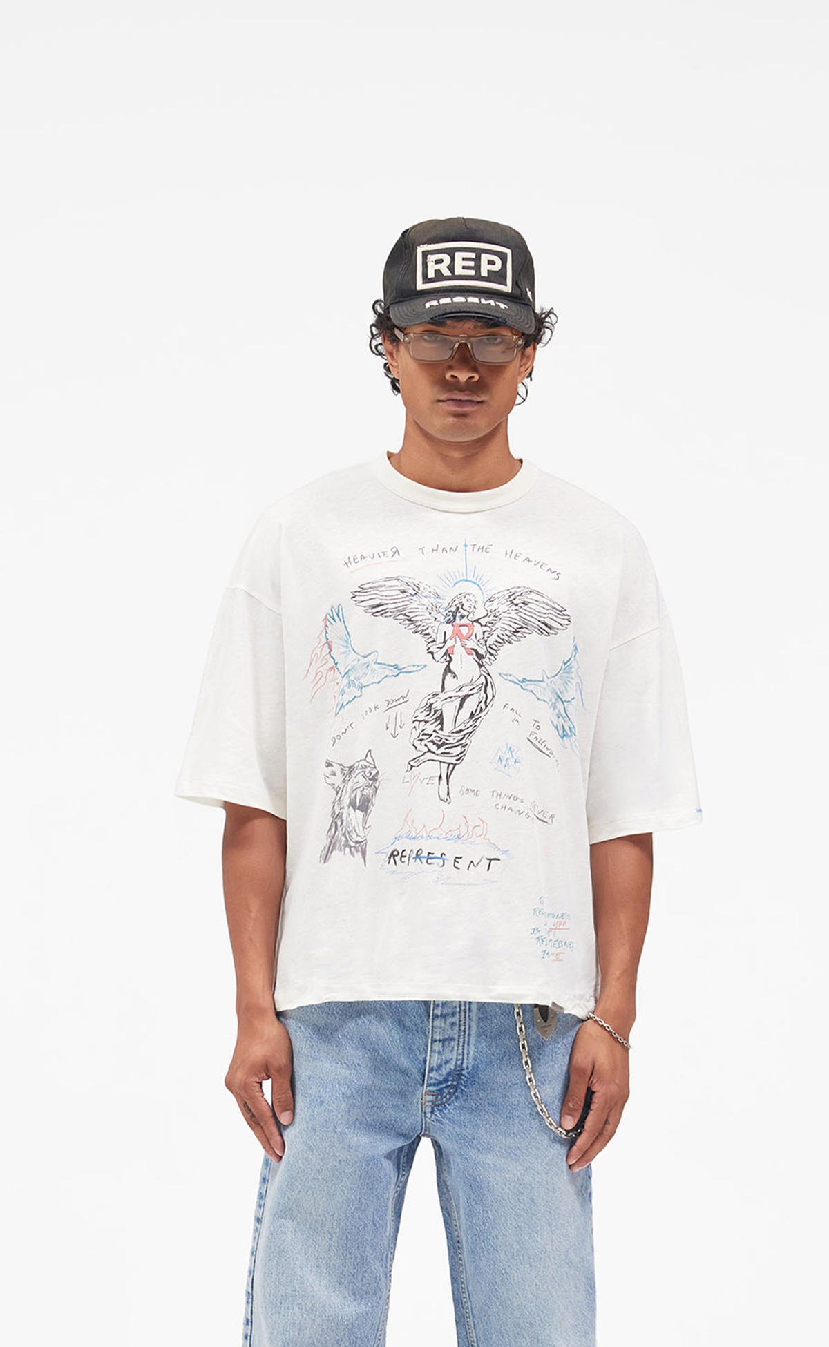 HEAVIER THAN THE HEAVENS ANTIQUE WHITE T-SHIRT