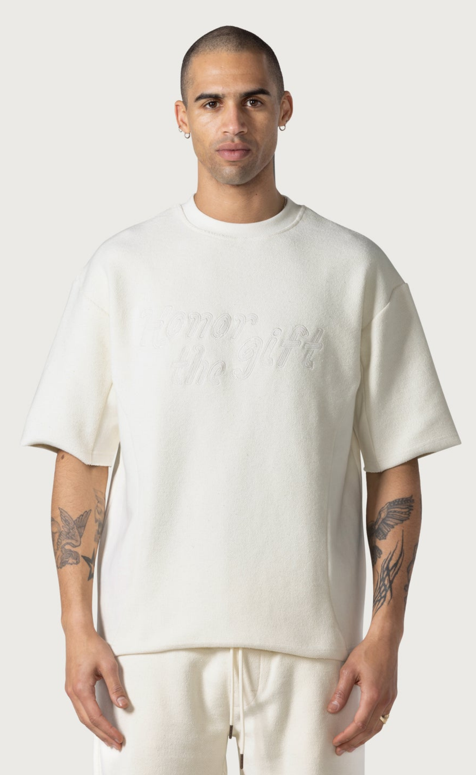 BLOCK PARTY TERRY BONE T-SHIRT