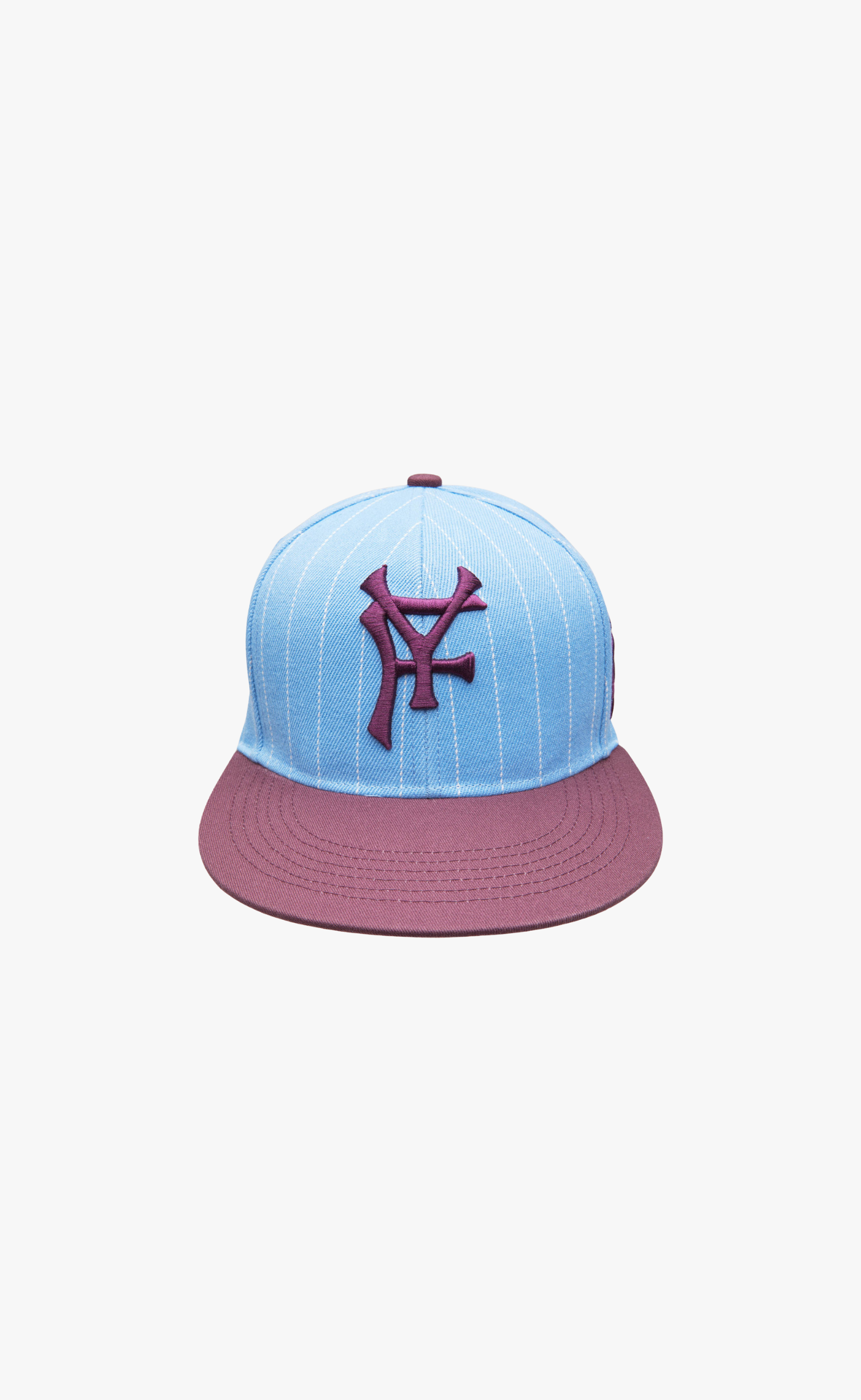 PINSTRIPE BASEBALL BABY BLUE HAT