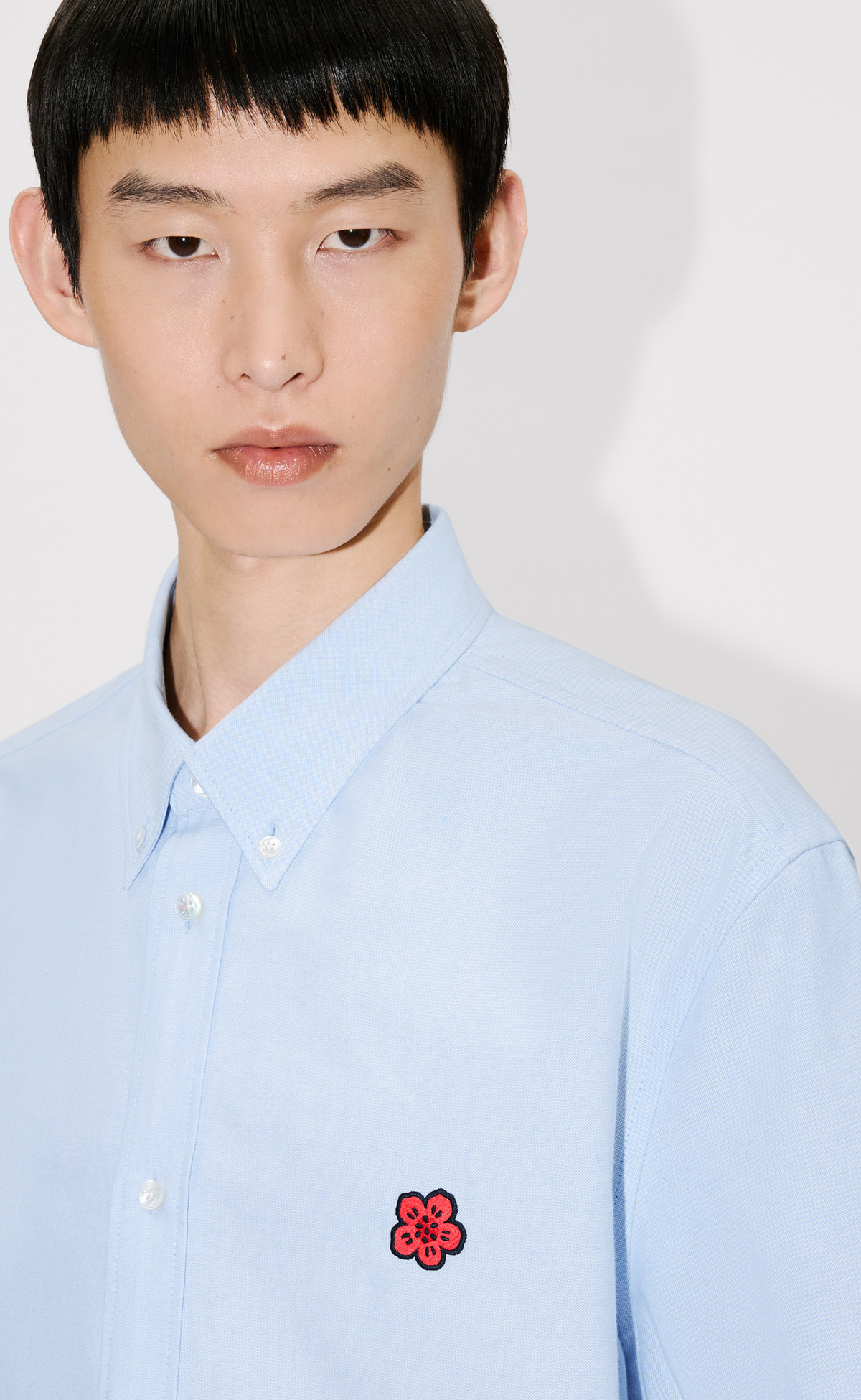 BOKE FLOWER CREST CASUAL BLUE SHIRT