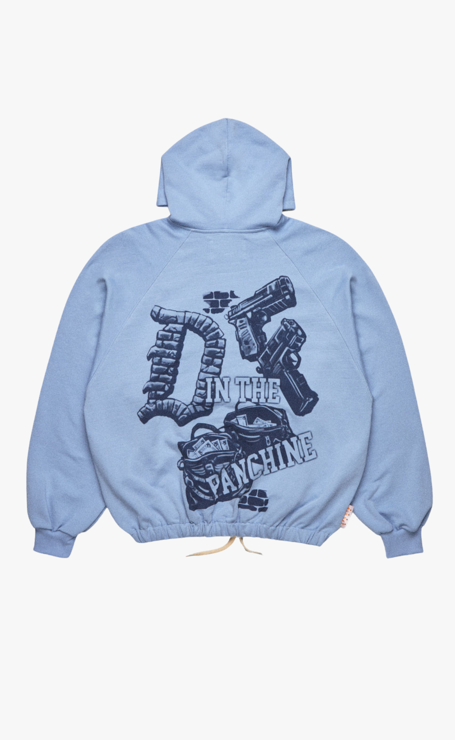 LIGHT BLUE ZIP HOODIE