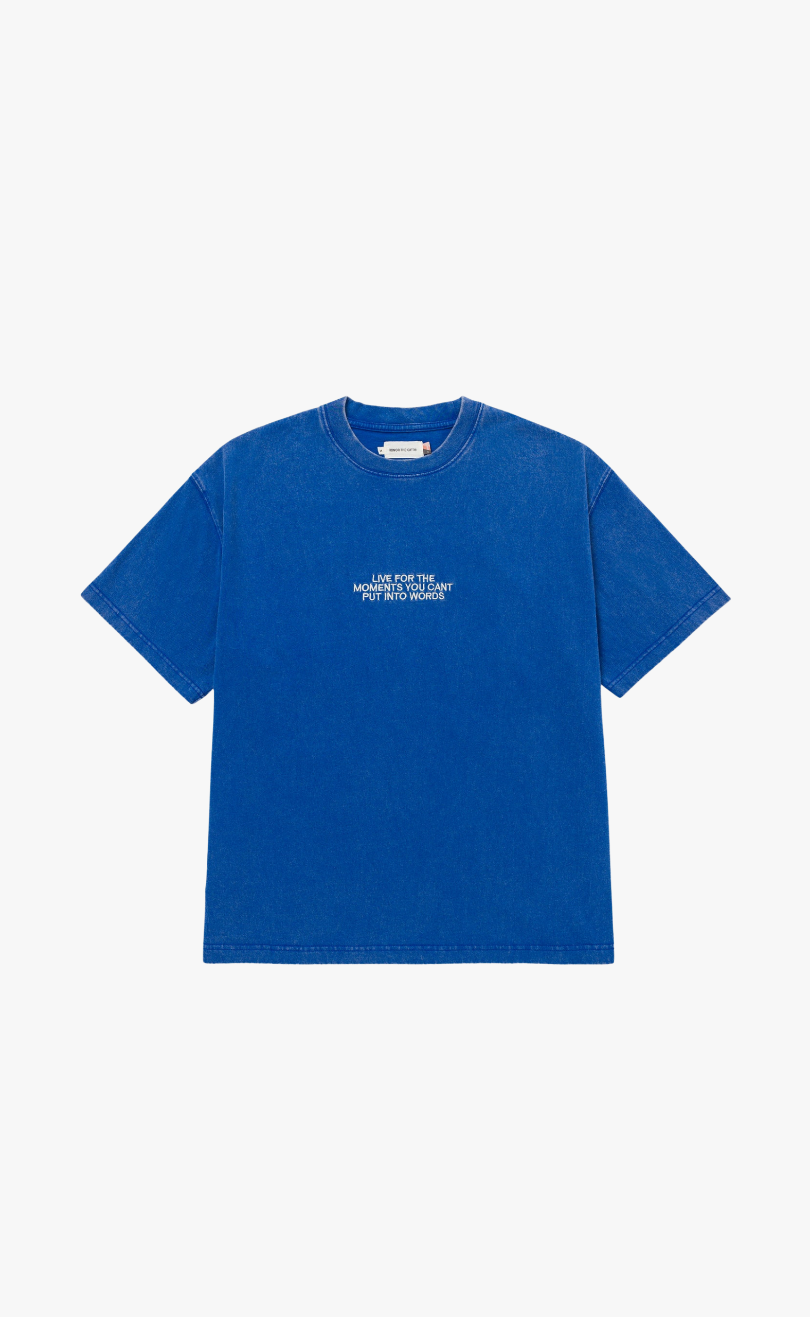 LIVE FOR THE MOMENTS BLUE T-SHIRT
