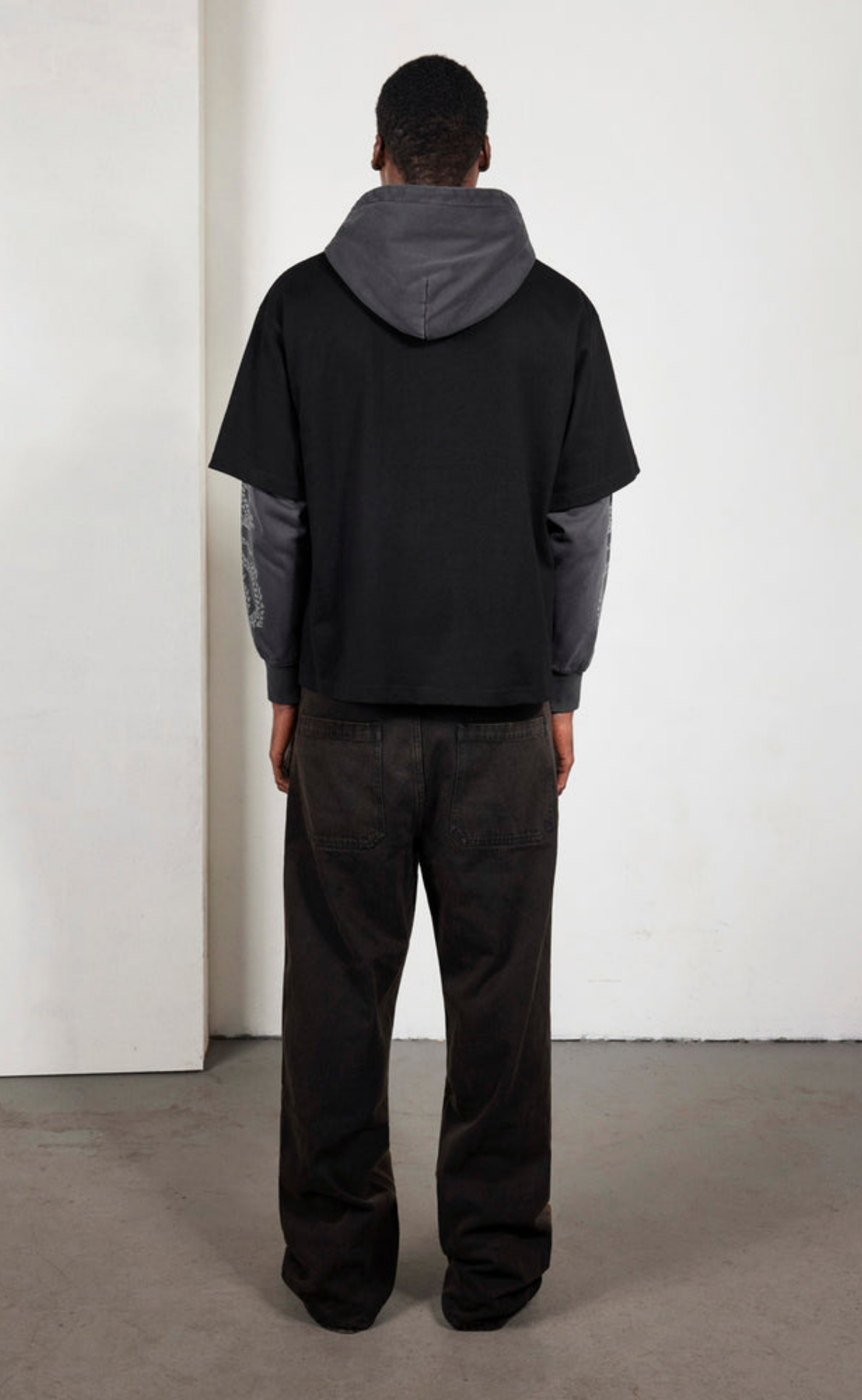 DRAGON LAYERED BLACK HOODIE