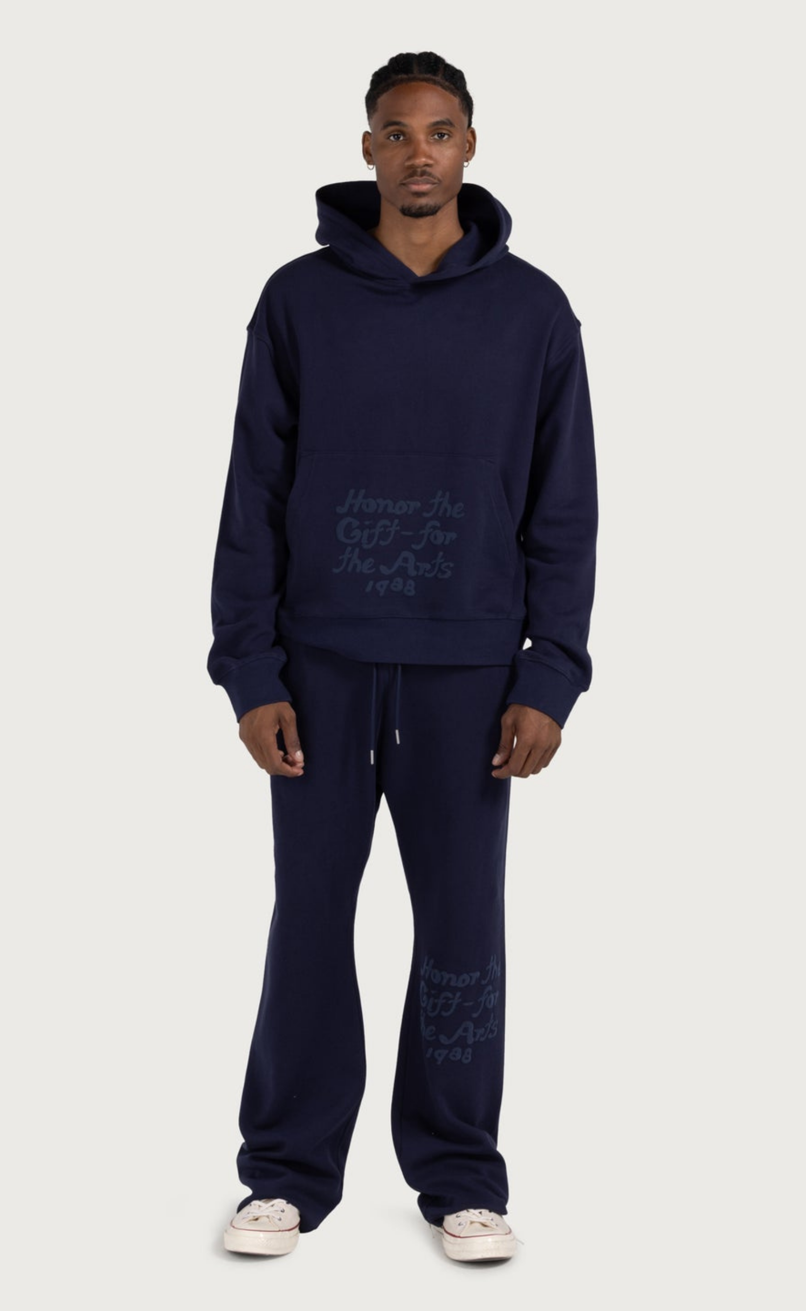 REVERSE NAVY SWEATPANTS