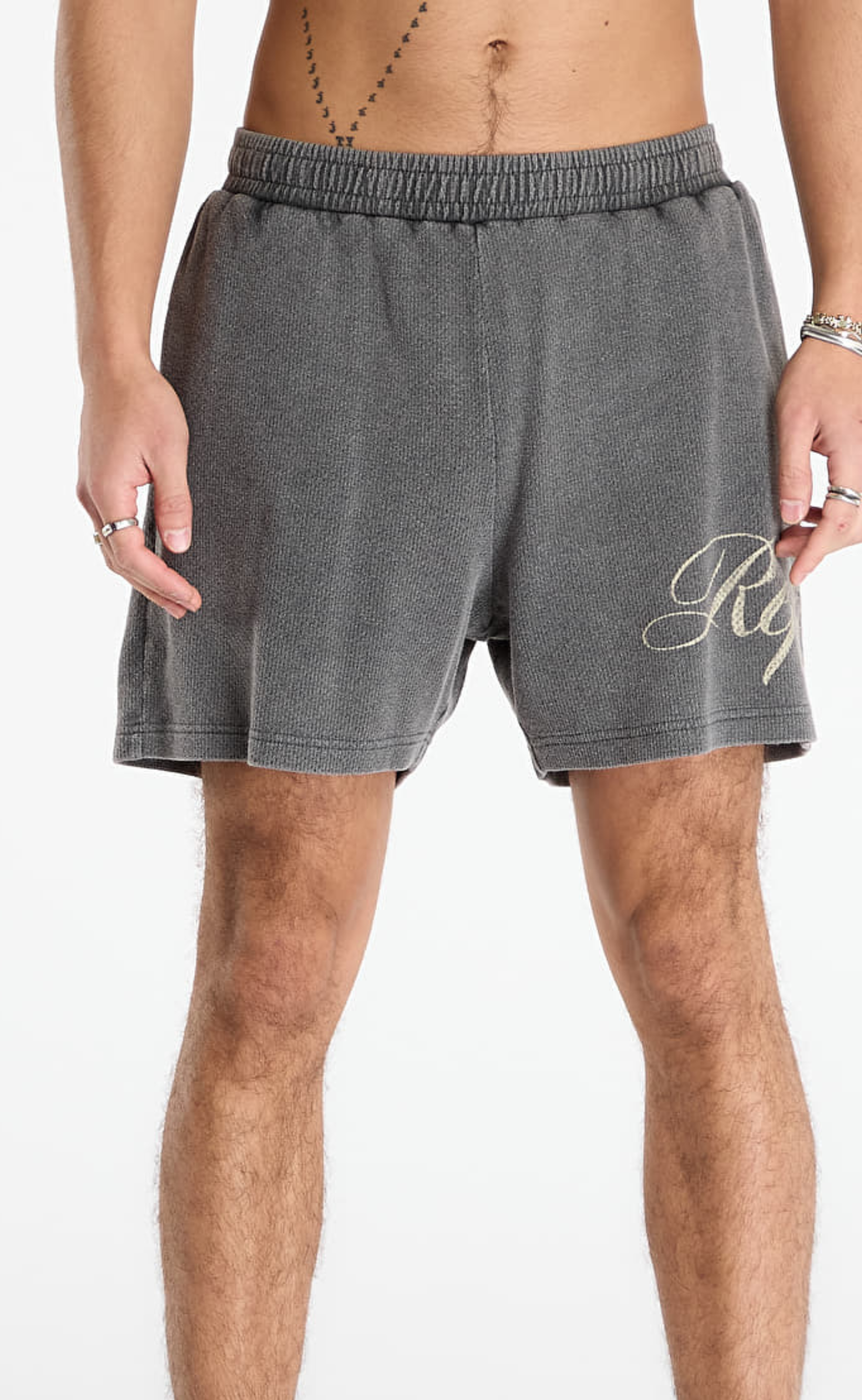 OWNERS CLUB SCRIPT MESH VINTAGE GREY SHORTS