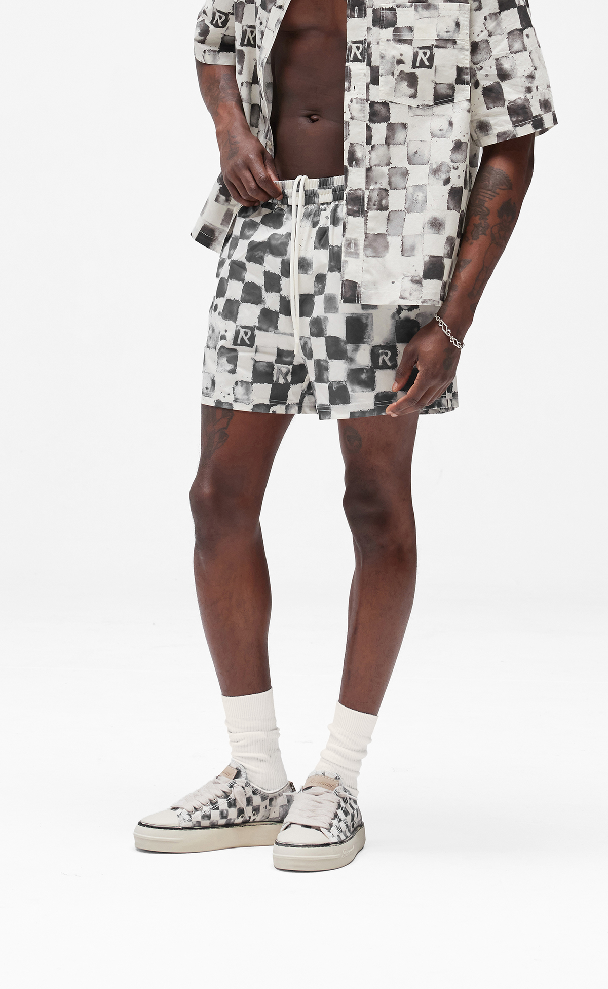 POOL SIDE SWIM FLAT WHITE SHORTS