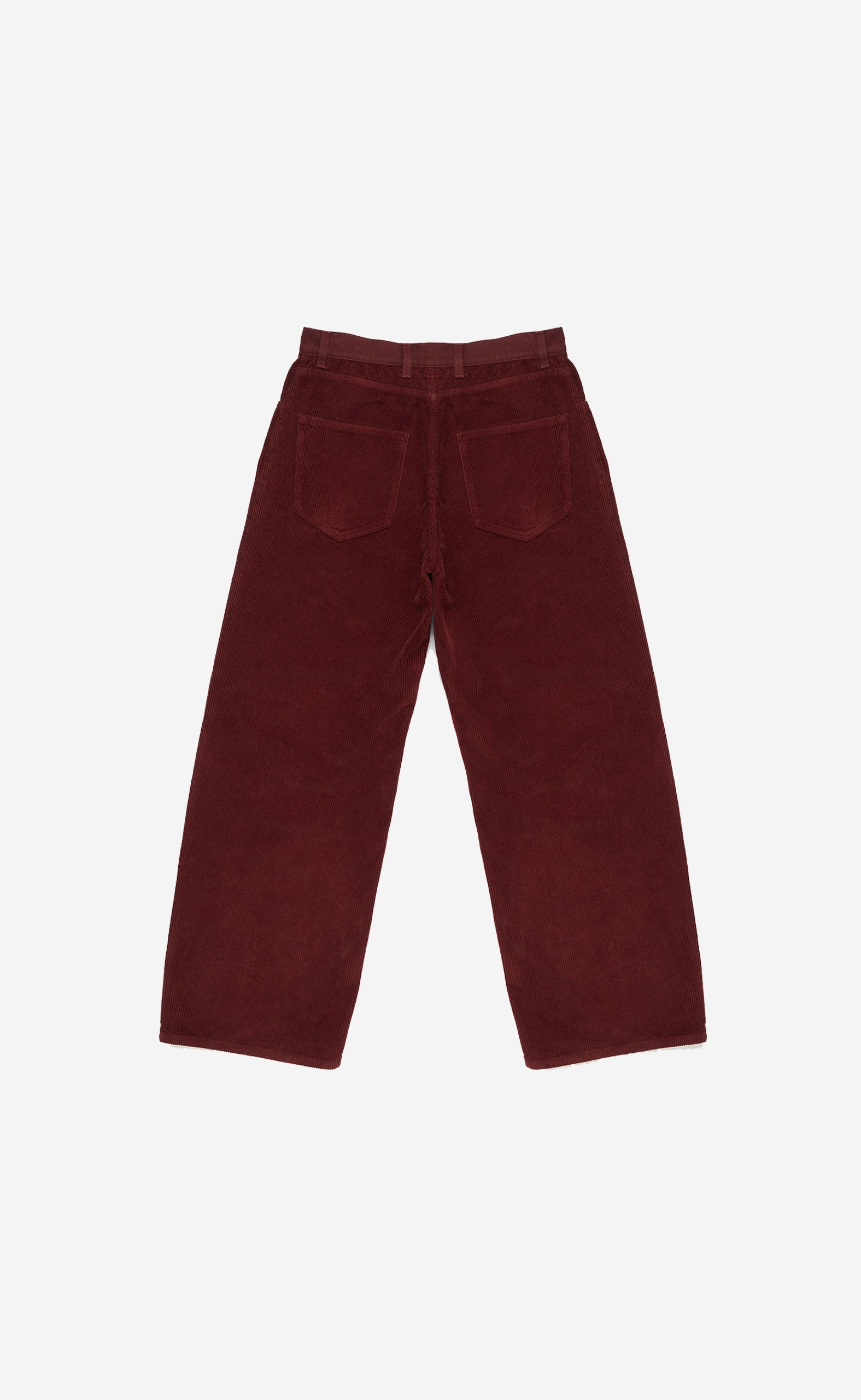 COUNTY LABEL CORDUROY WIDE PANTS BURGUND