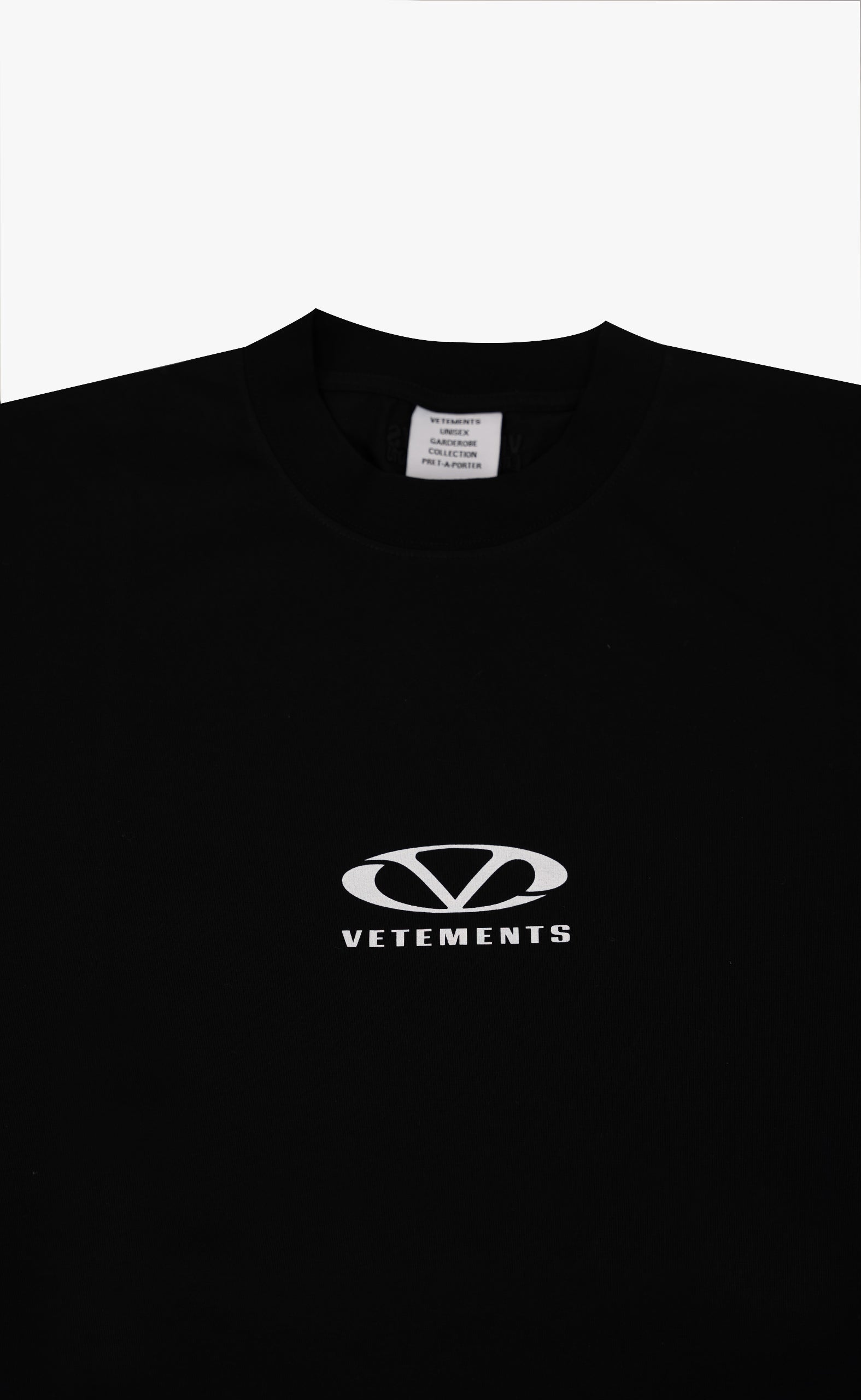 OVAL LOGO OVERSIZED BLACK WHITE T-SHIRT