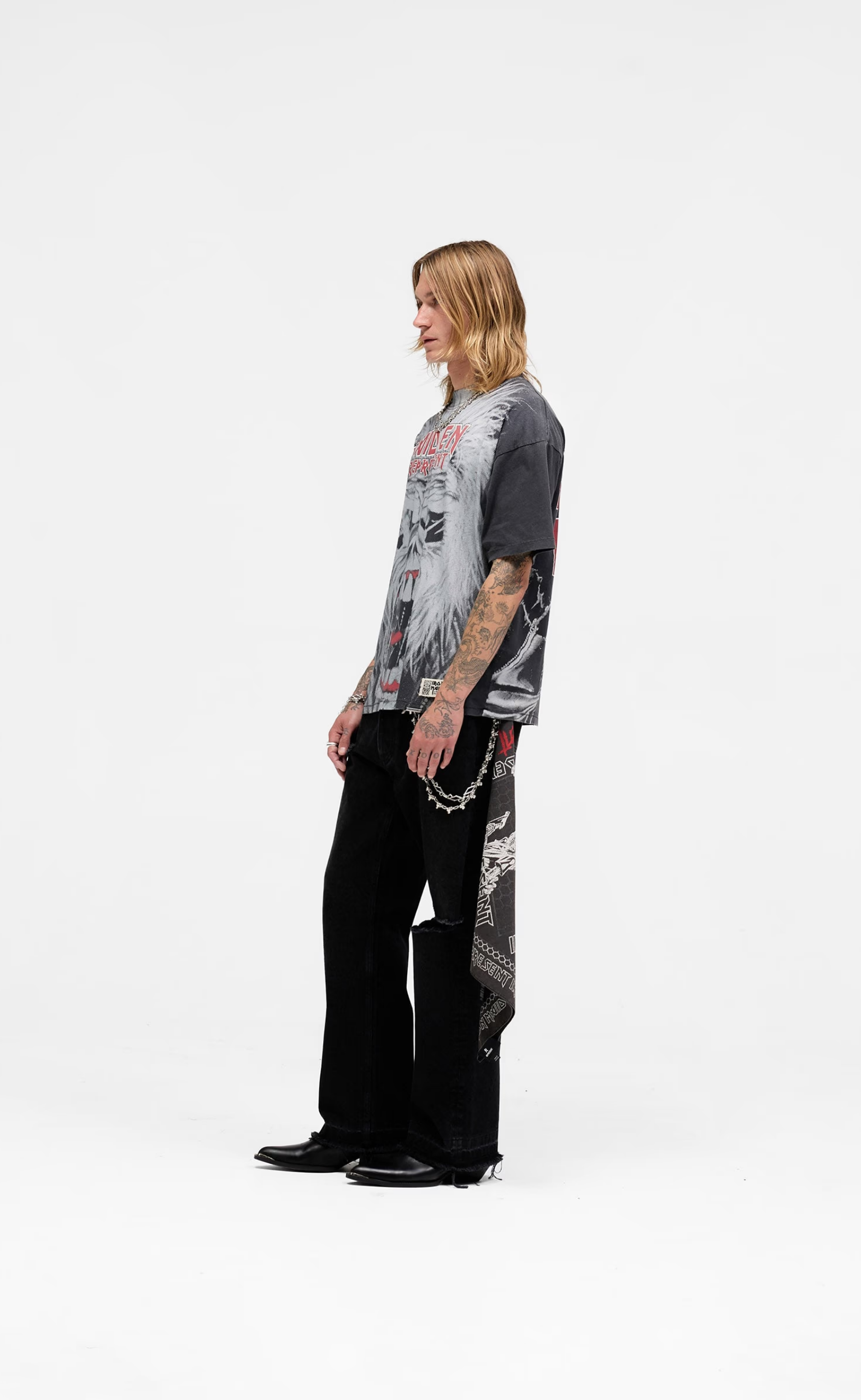 IRON MAIDEN X BRITISH METAL STAINDE BLACK T-SHIRT
