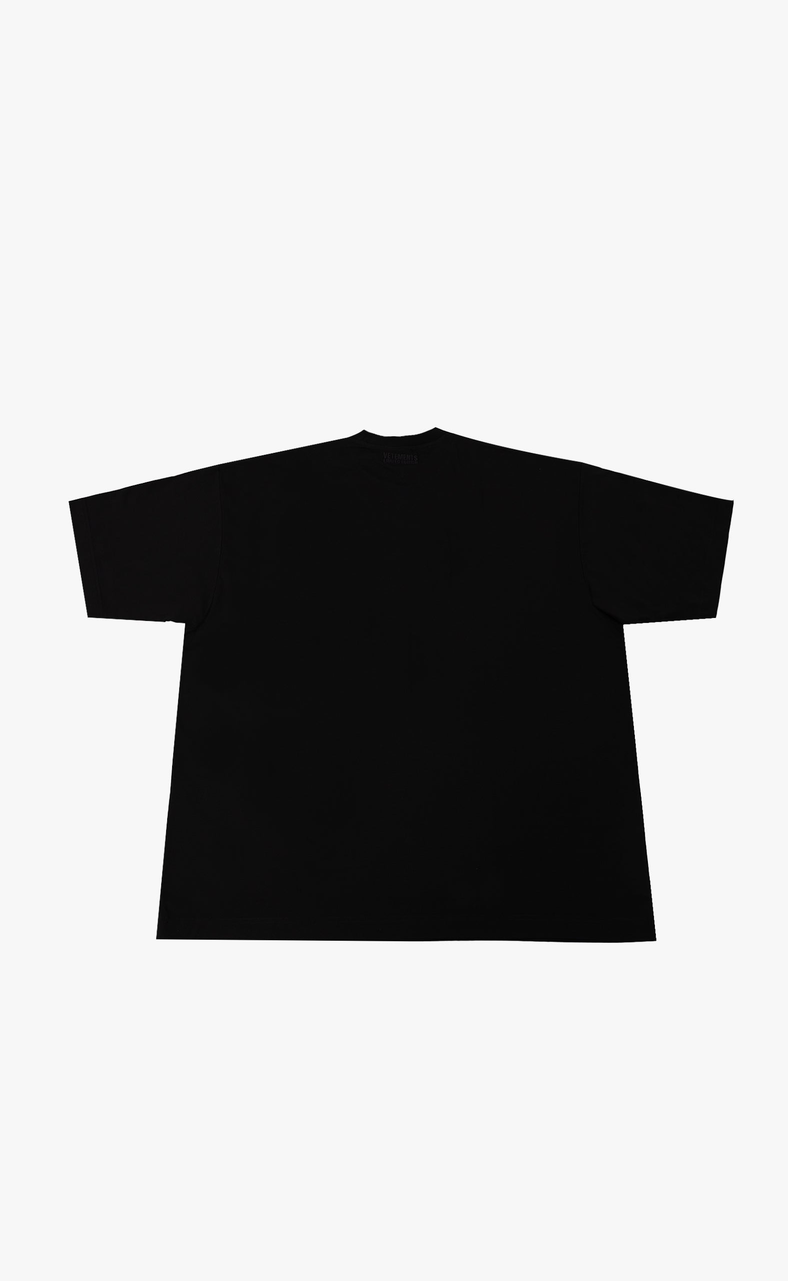 OVAL LOGO OVERSIZED BLACK WHITE T-SHIRT